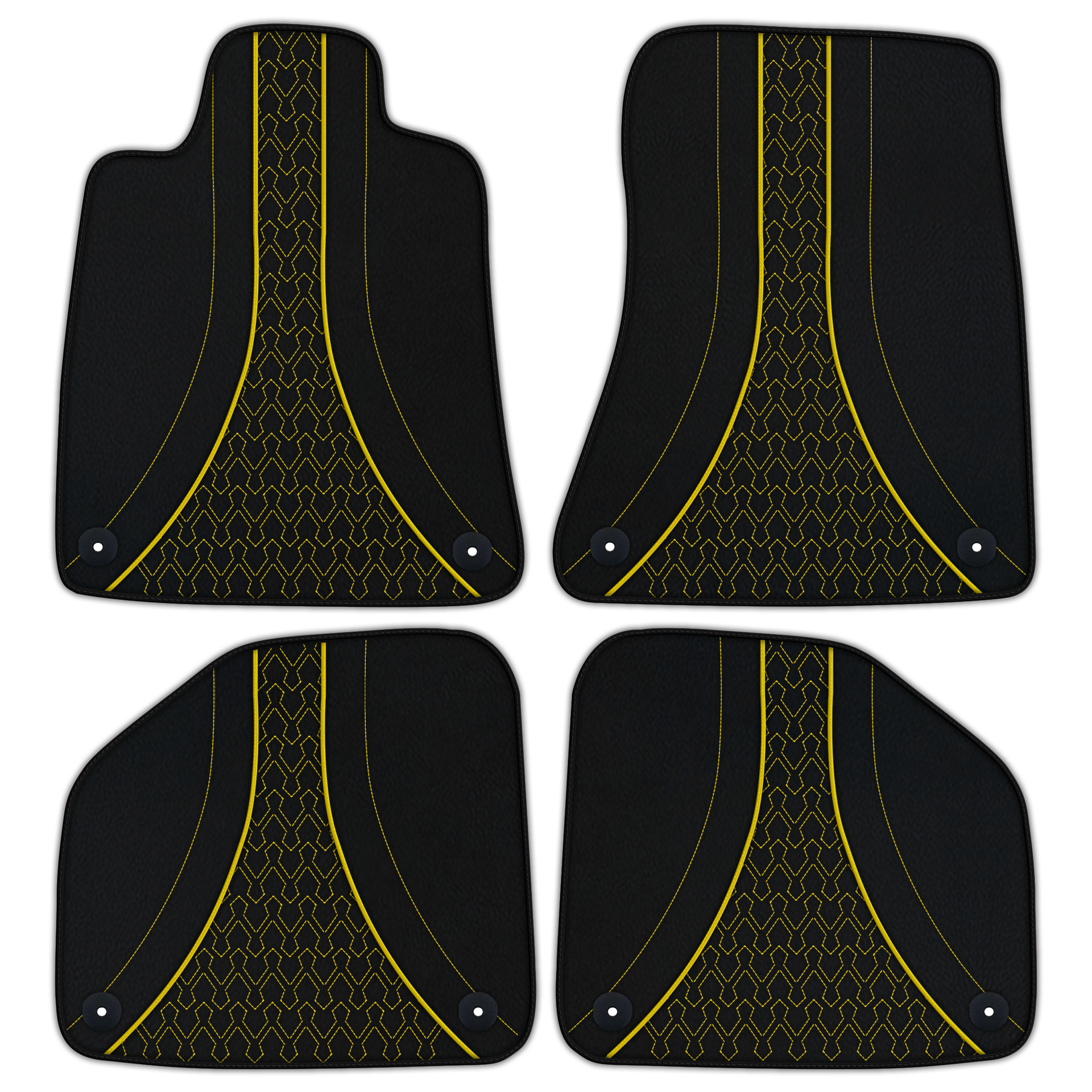 Customizable Floor Mats From Carpet With Leather for Aston Martin DBX (2020-2023) - AutoWin