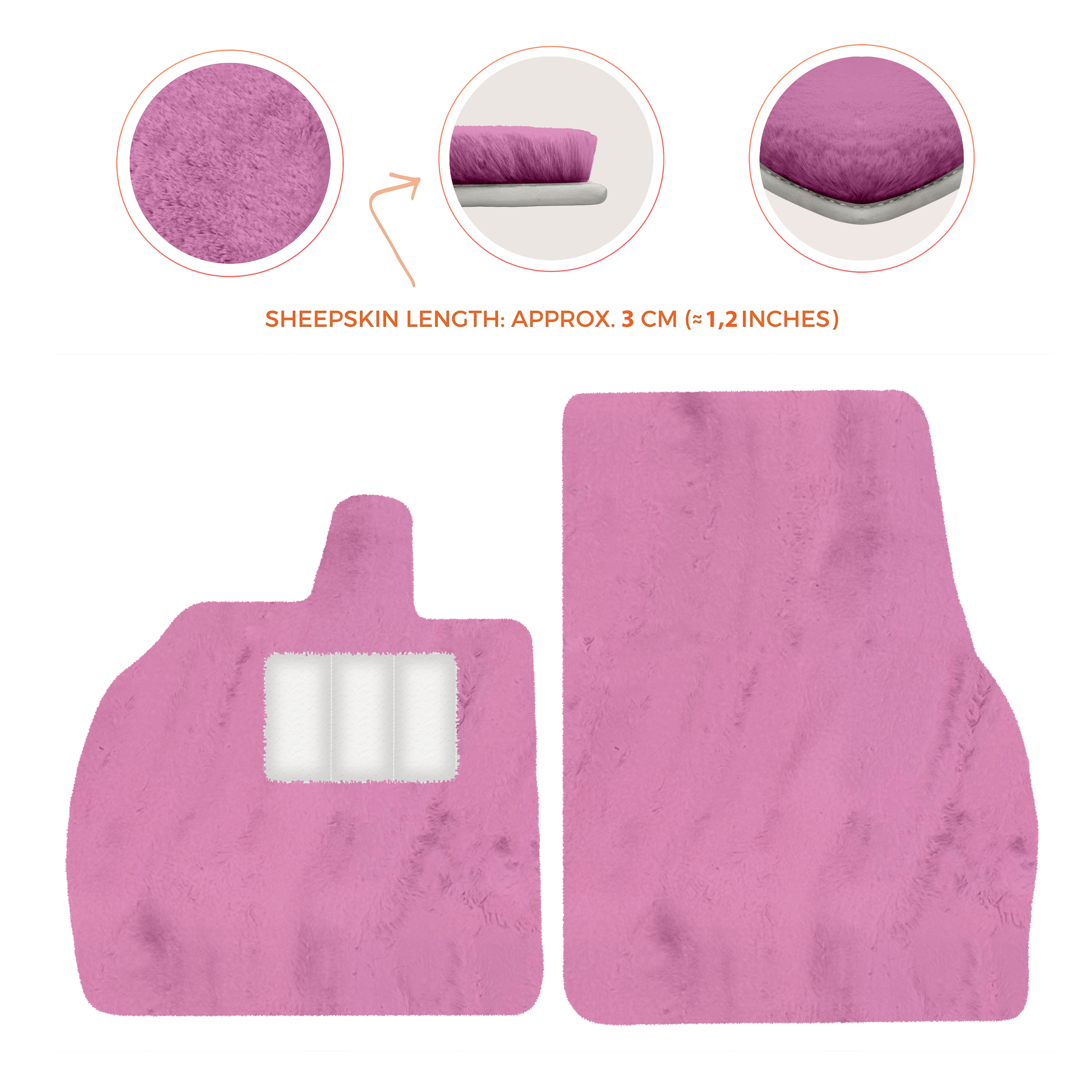 Luxury Sheepskin Floor Mats for Lamborghini Revuelto 2024-2025