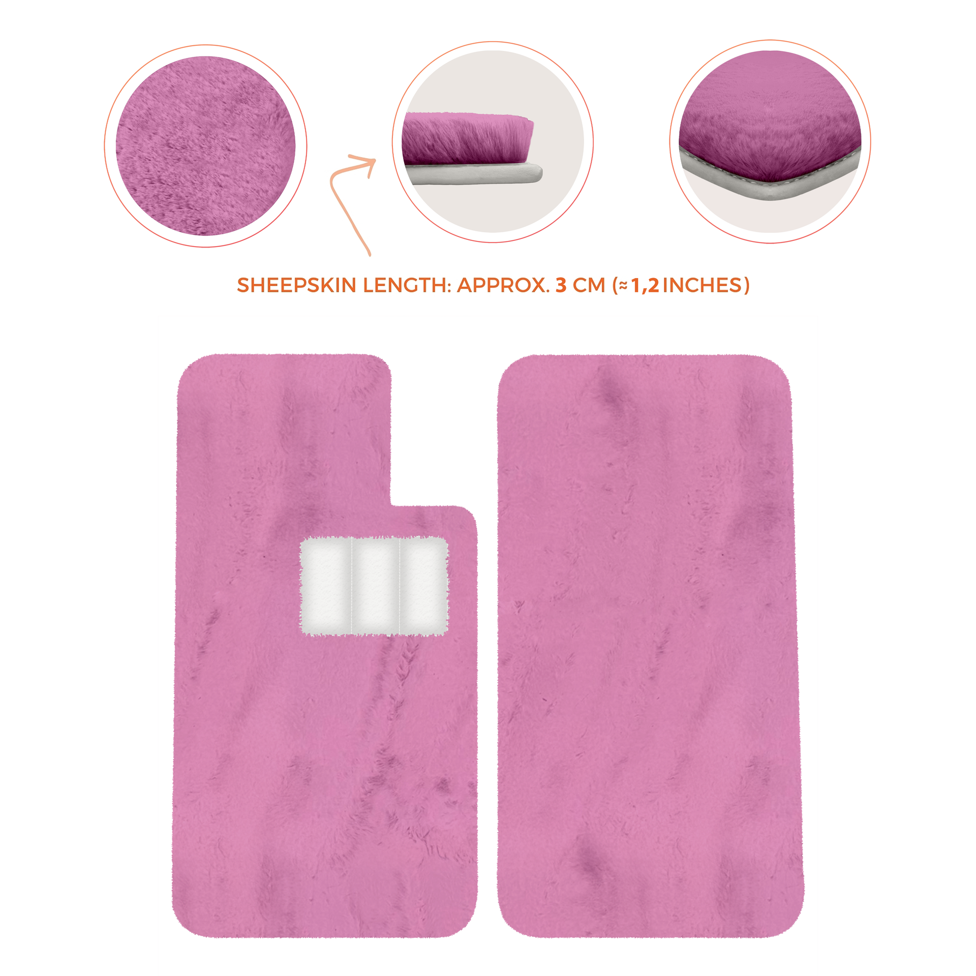 Premium Sheepskin Floor Mats for Aston Martin V8 Virage (1989-1995) Coupe