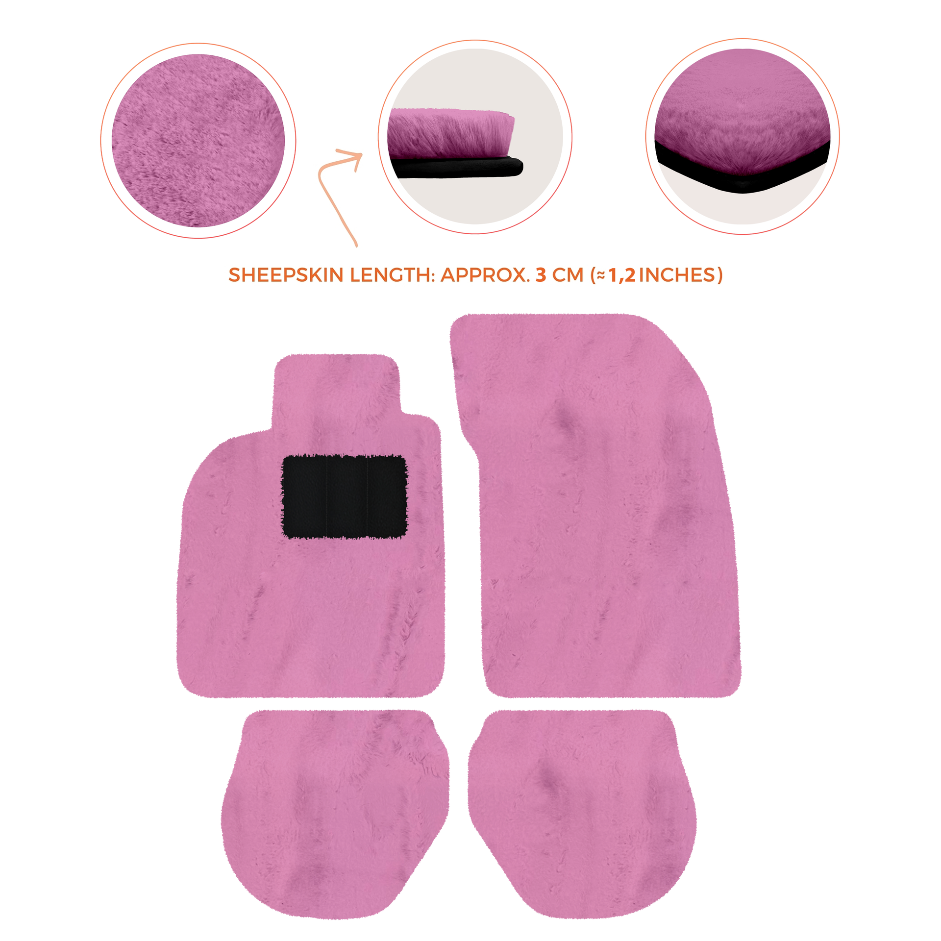 Customizable Leather Floor Mats with Triangle Pattern for Porsche 911 - 993 (1994-1998) - AutoWin