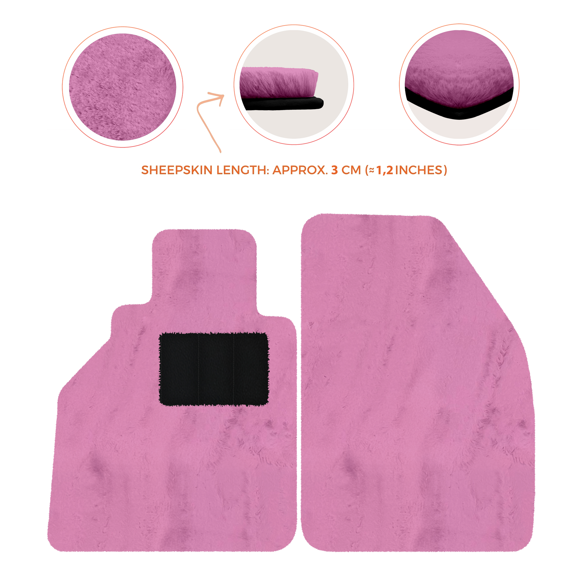 Premium Sheepskin Floor Mats for Porsche 986 Boxster (1996-2004)