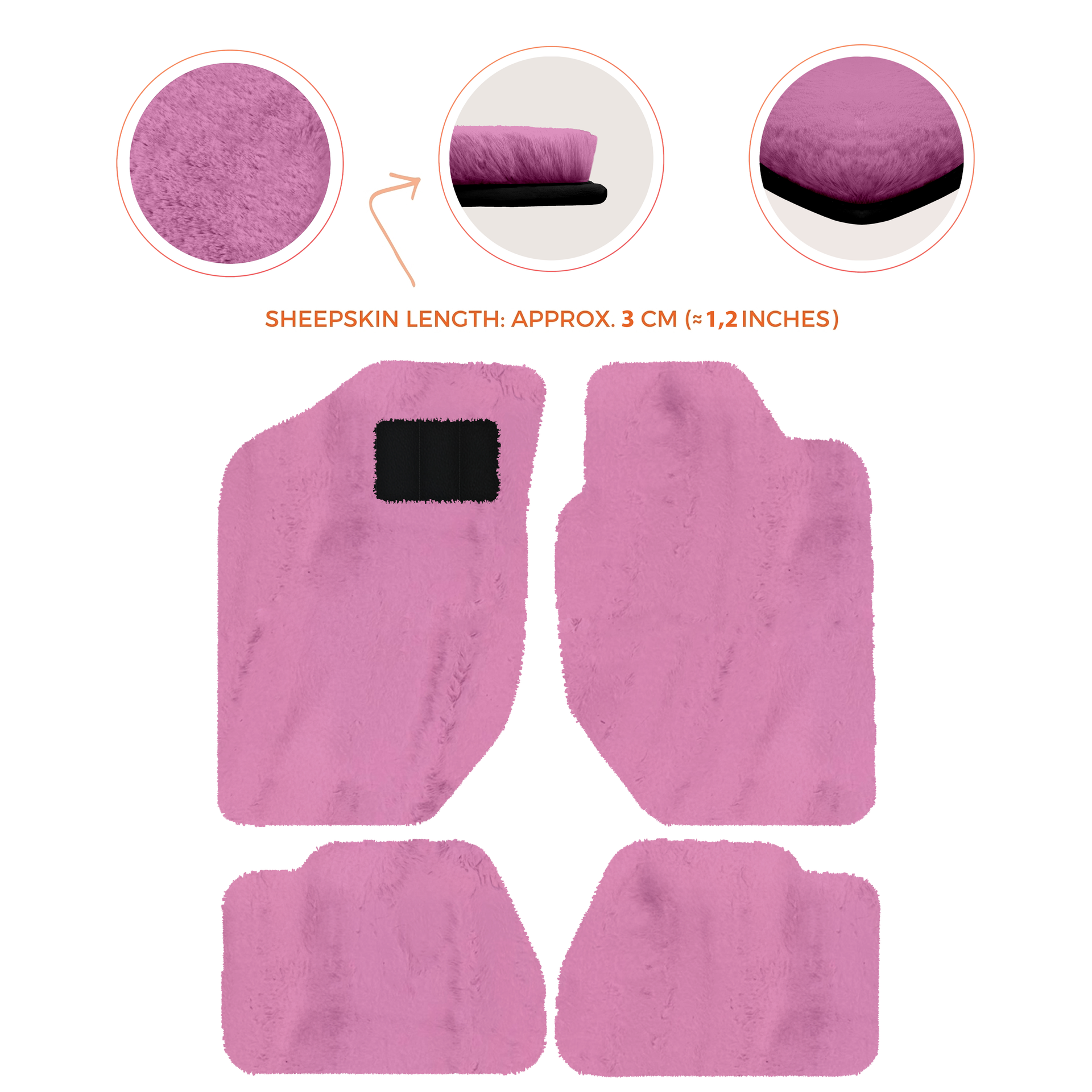 Luxury Sheepskin Floor Mats for Land Rover Discovery Sport (2015-2019)