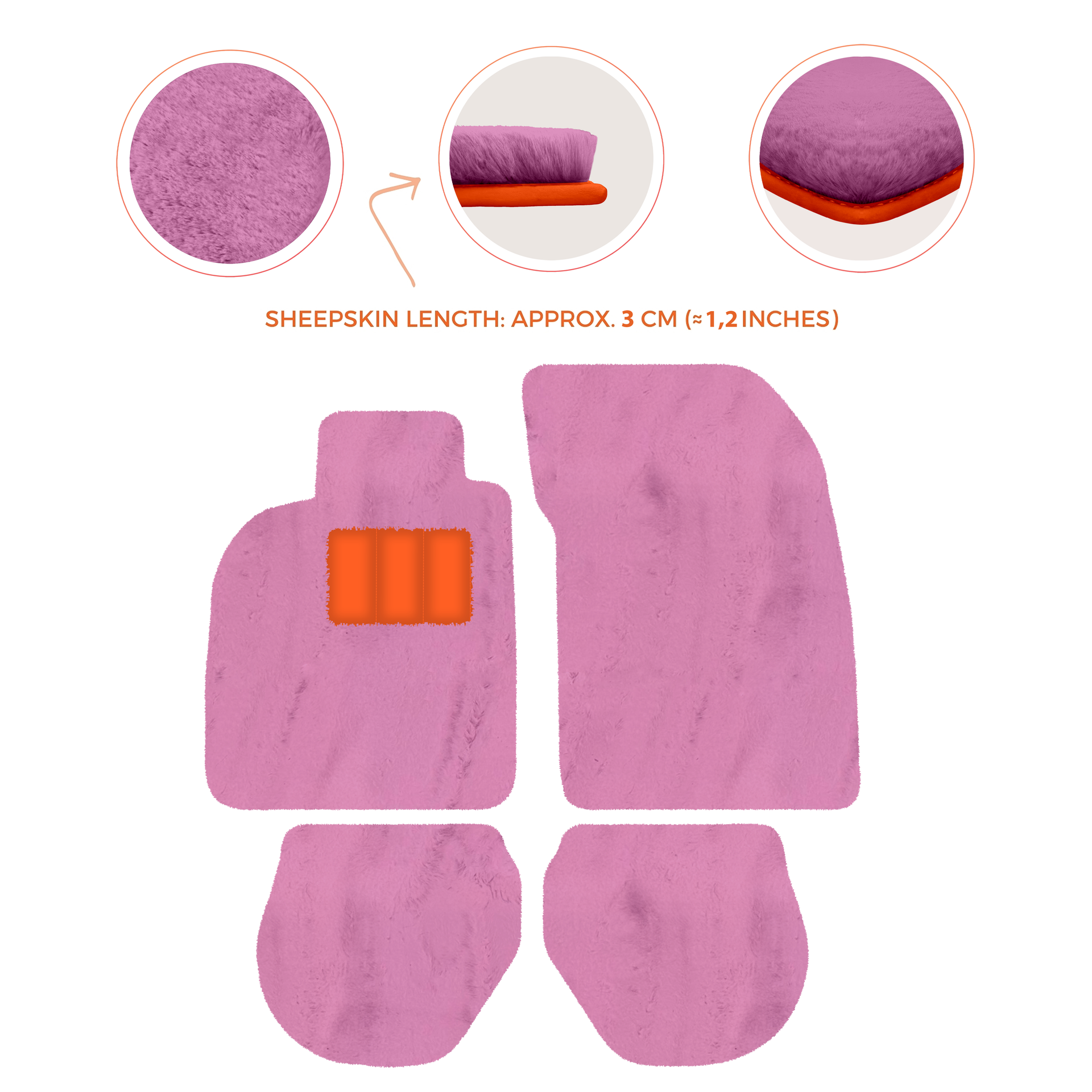 Customizable Leather Floor Mats with Triangle Pattern for Porsche 911 - 993 (1994-1998) - AutoWin