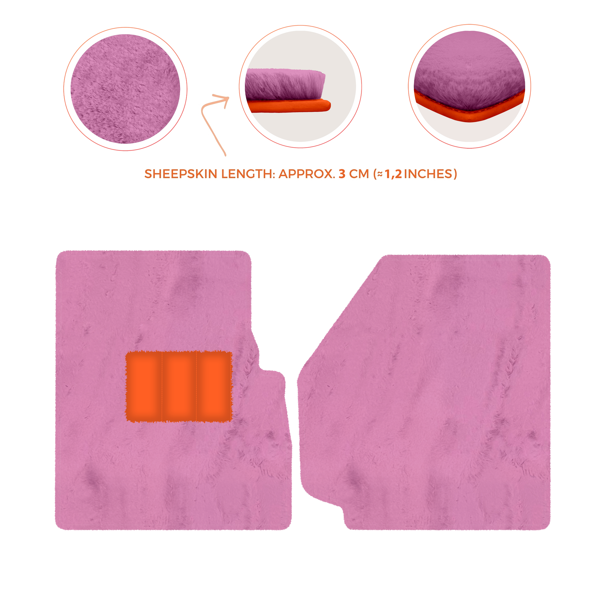 Premium Sheepskin Floor Mats for Land Rover Discovery (2004-2009)