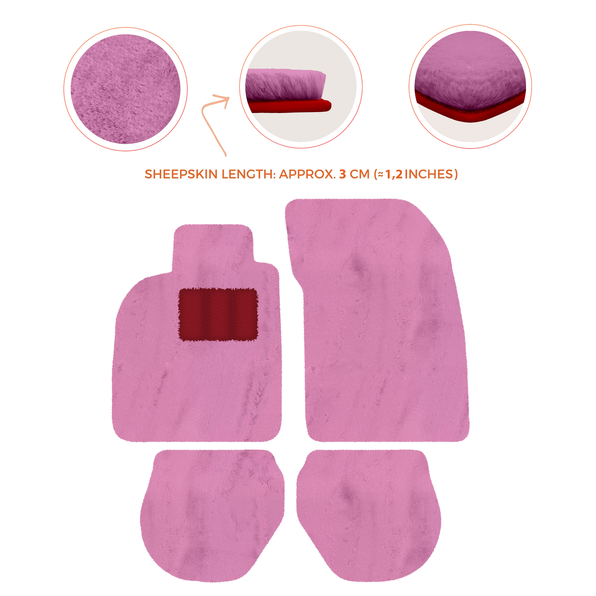 Customizable Leather Floor Mats with Triangle Pattern for Porsche 911 - 993 (1994-1998) - AutoWin