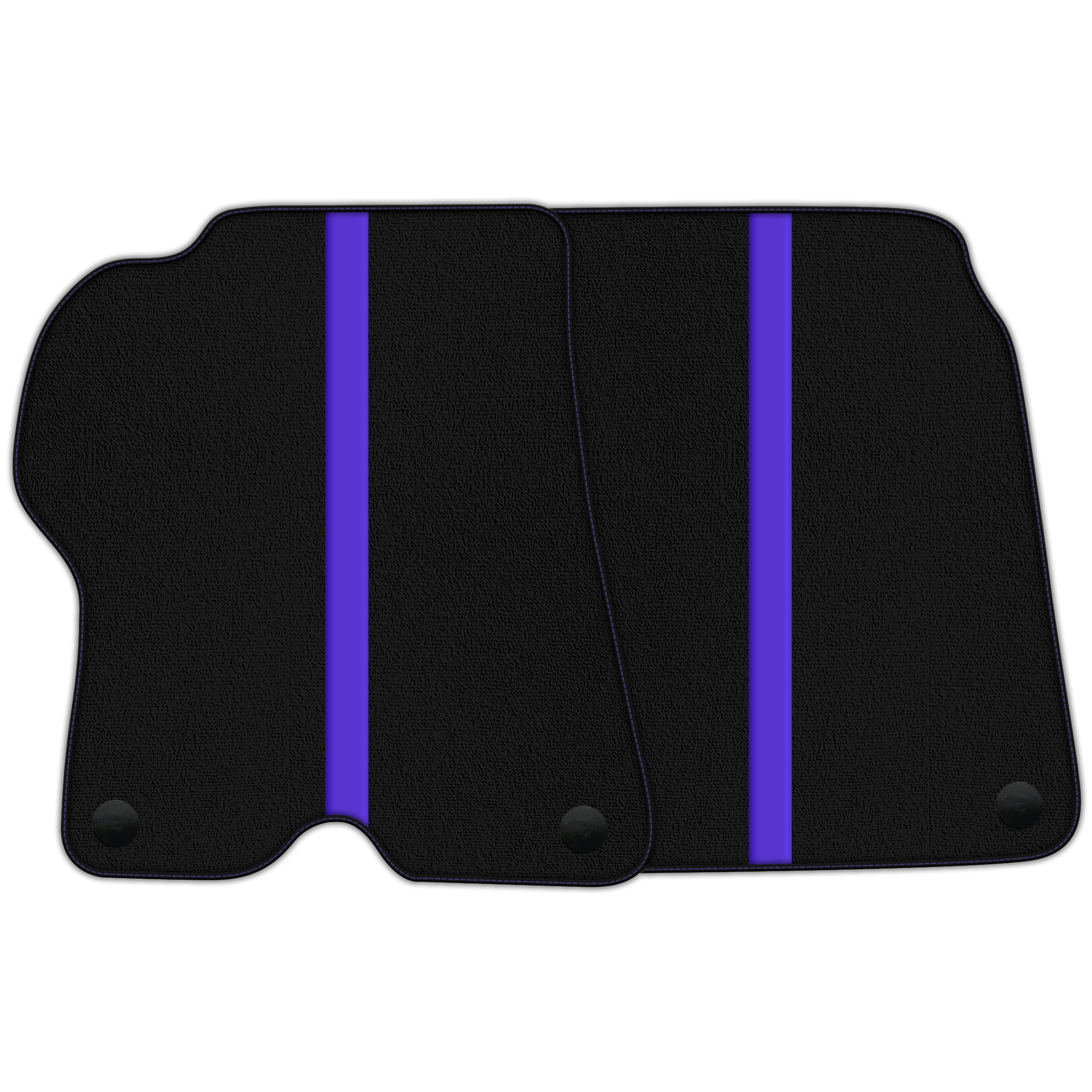 Custom Black Leather Line Floor Mats for Ferrari California 2008-2014