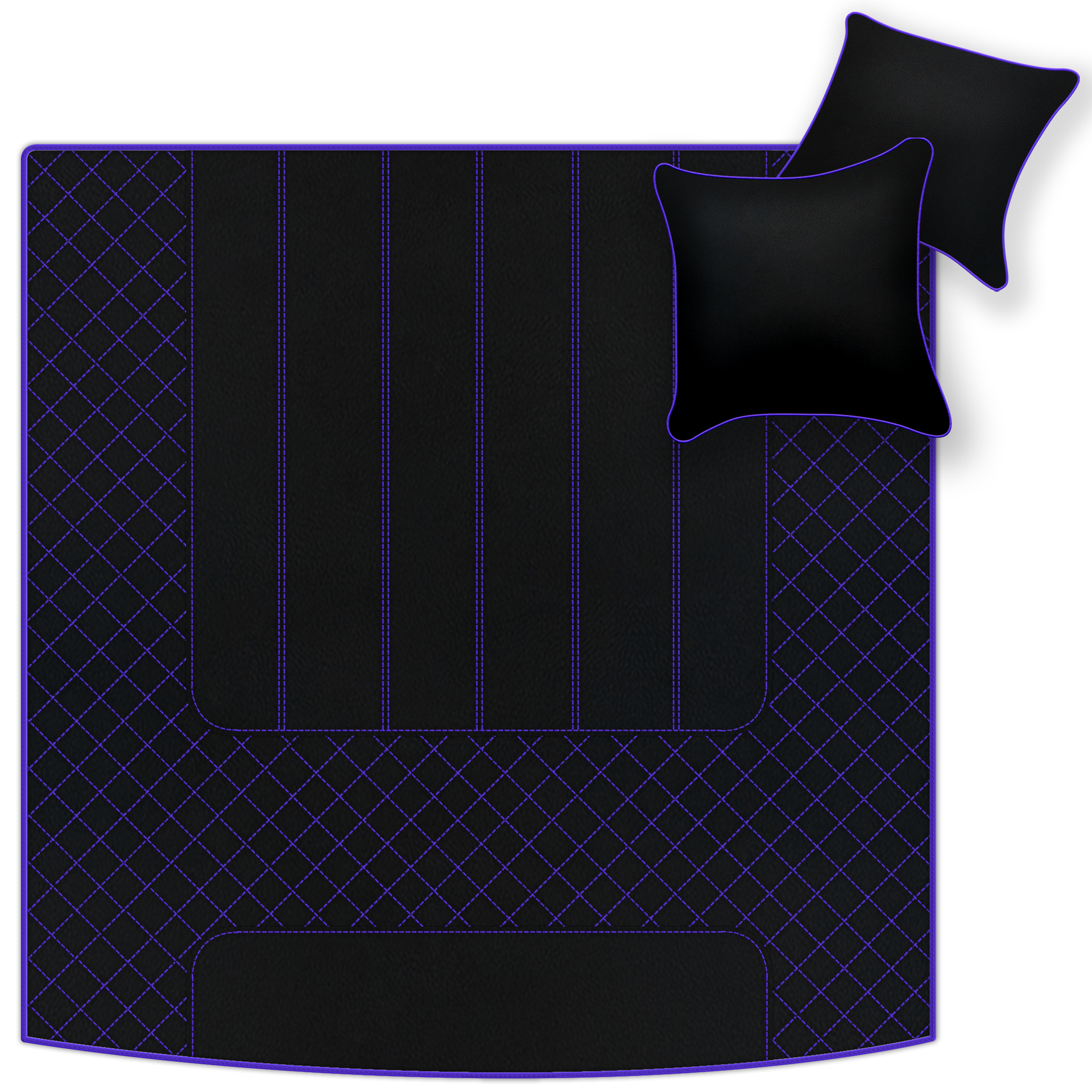 Szare dywaniki samochodowe do Bentley Mulsanne (2010-2020) ze skórą - AutoWin