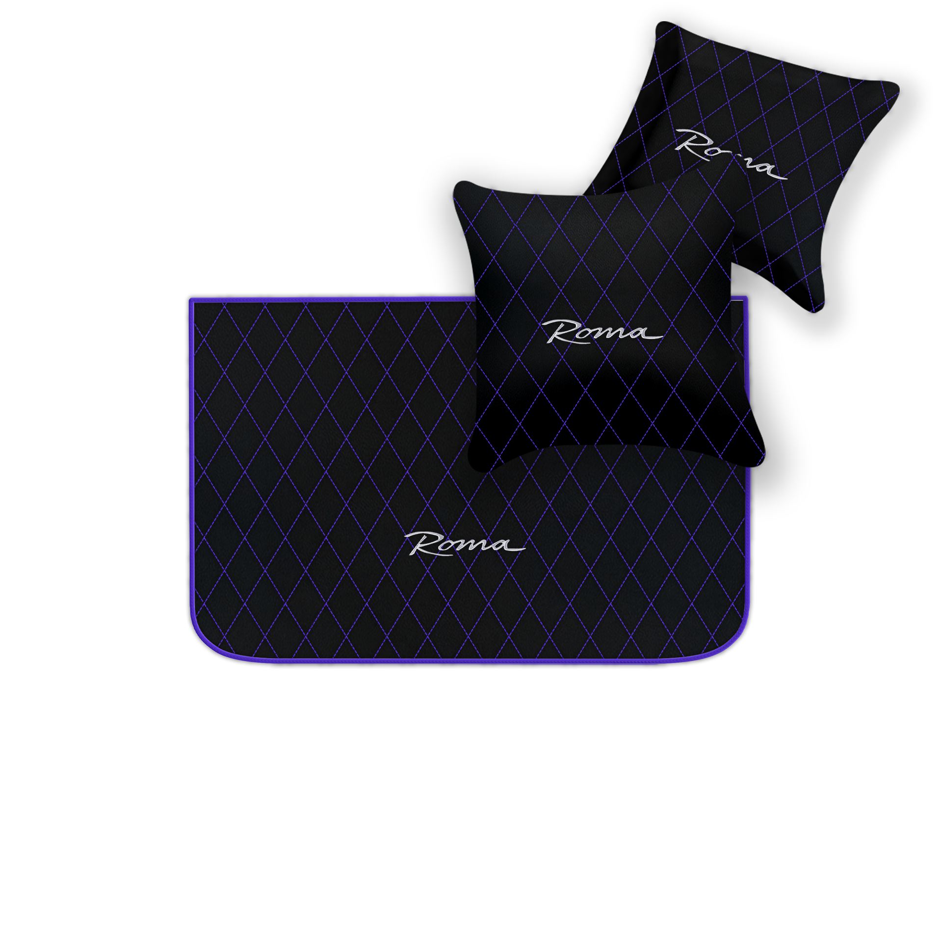 Premium Black Leather Floor Mats for Ferrari Portofino (2018-2023)