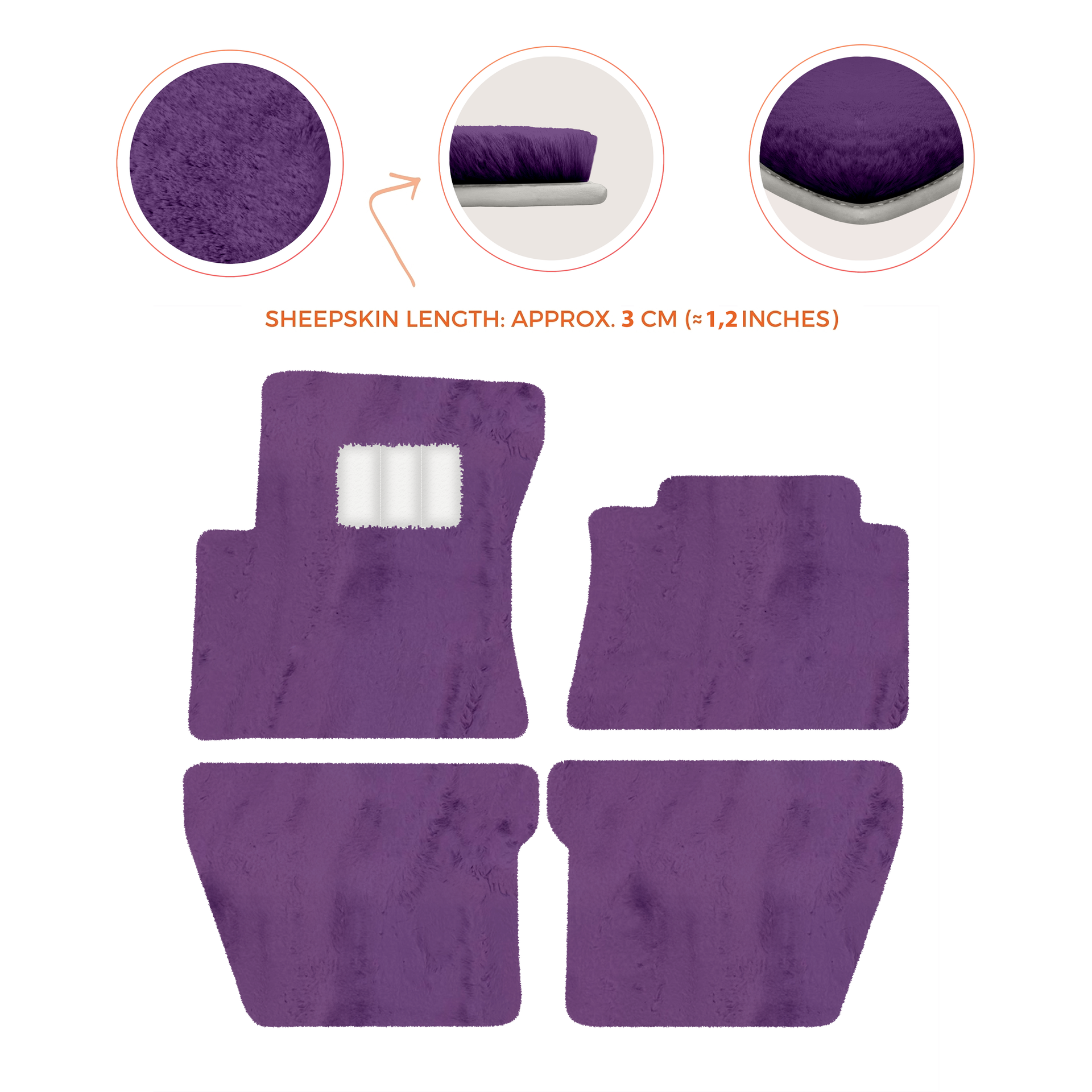 Premium Sheepskin Floor Mats for Bentley Flying Spur (2019-2023)