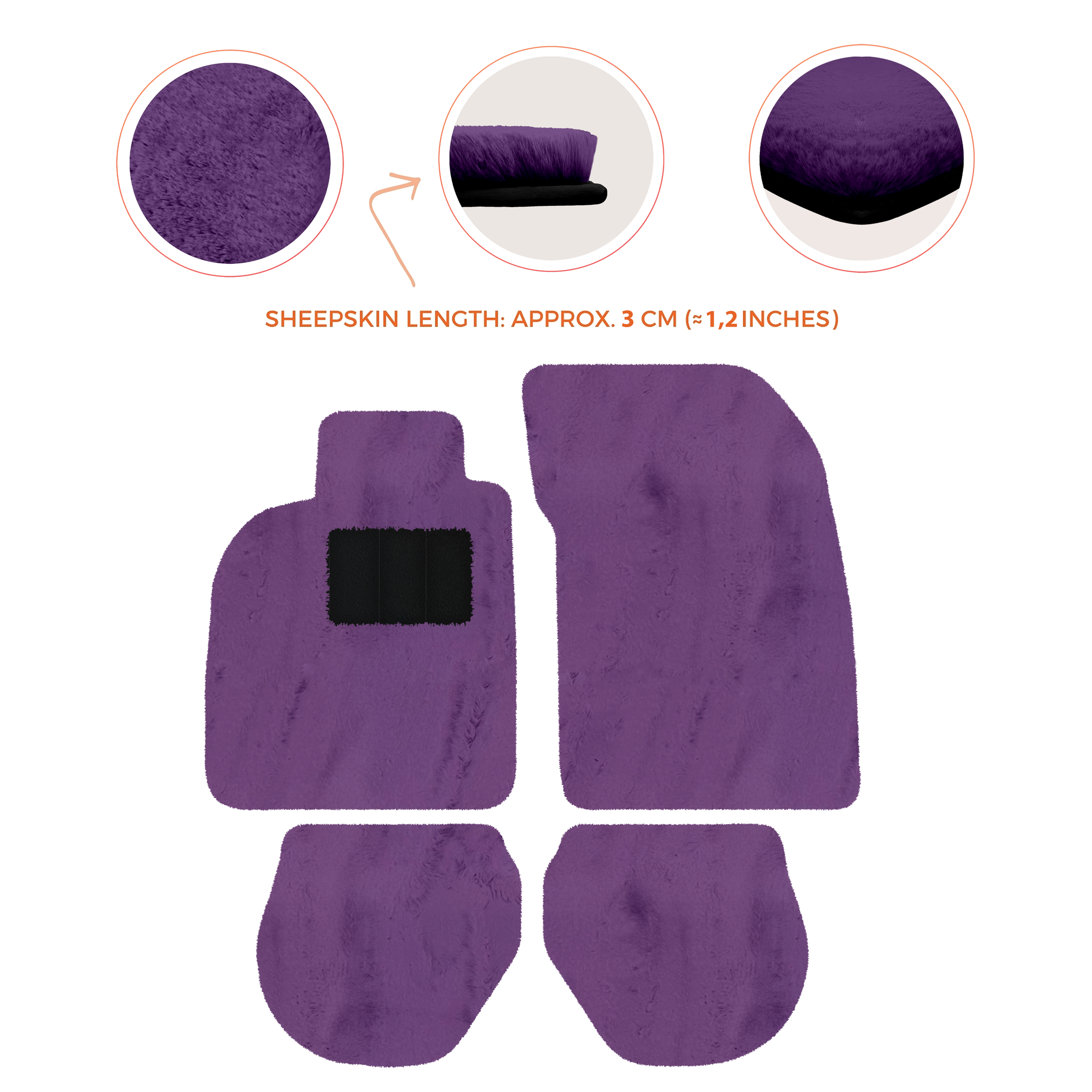 Customizable Leather Floor Mats with Triangle Pattern for Porsche 911 - 993 (1994-1998) - AutoWin