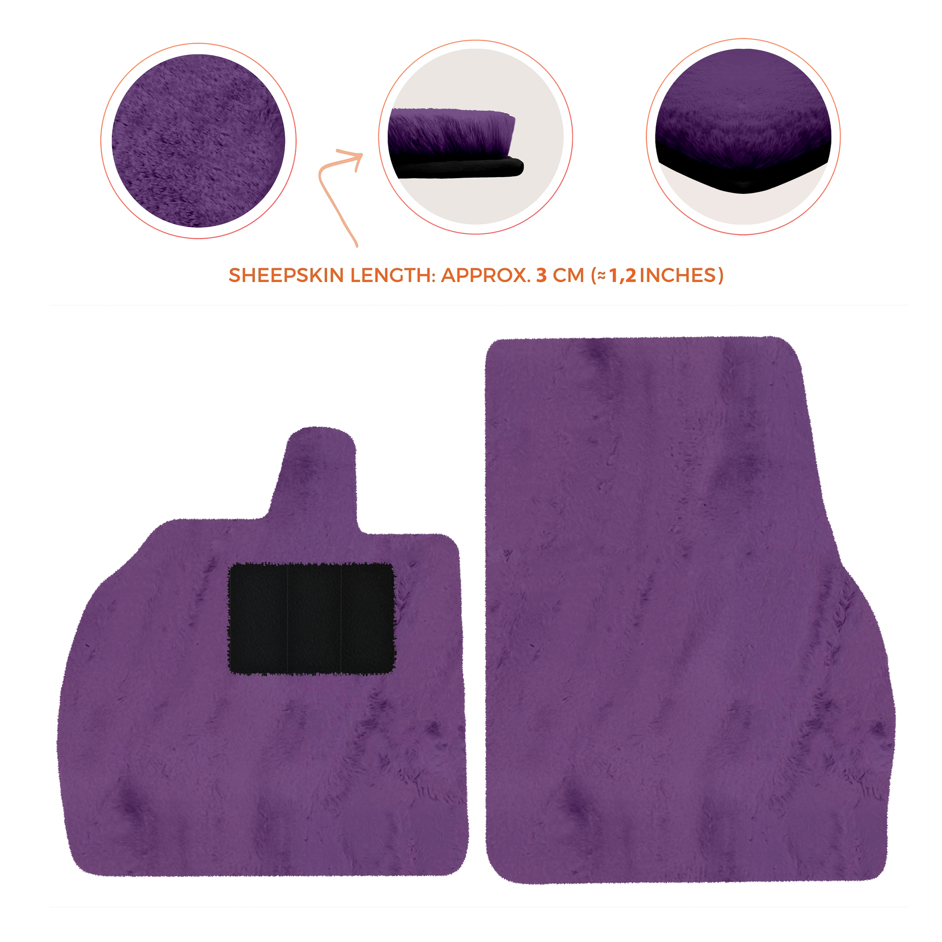 Luxury Sheepskin Floor Mats for Lamborghini Revuelto 2024-2025