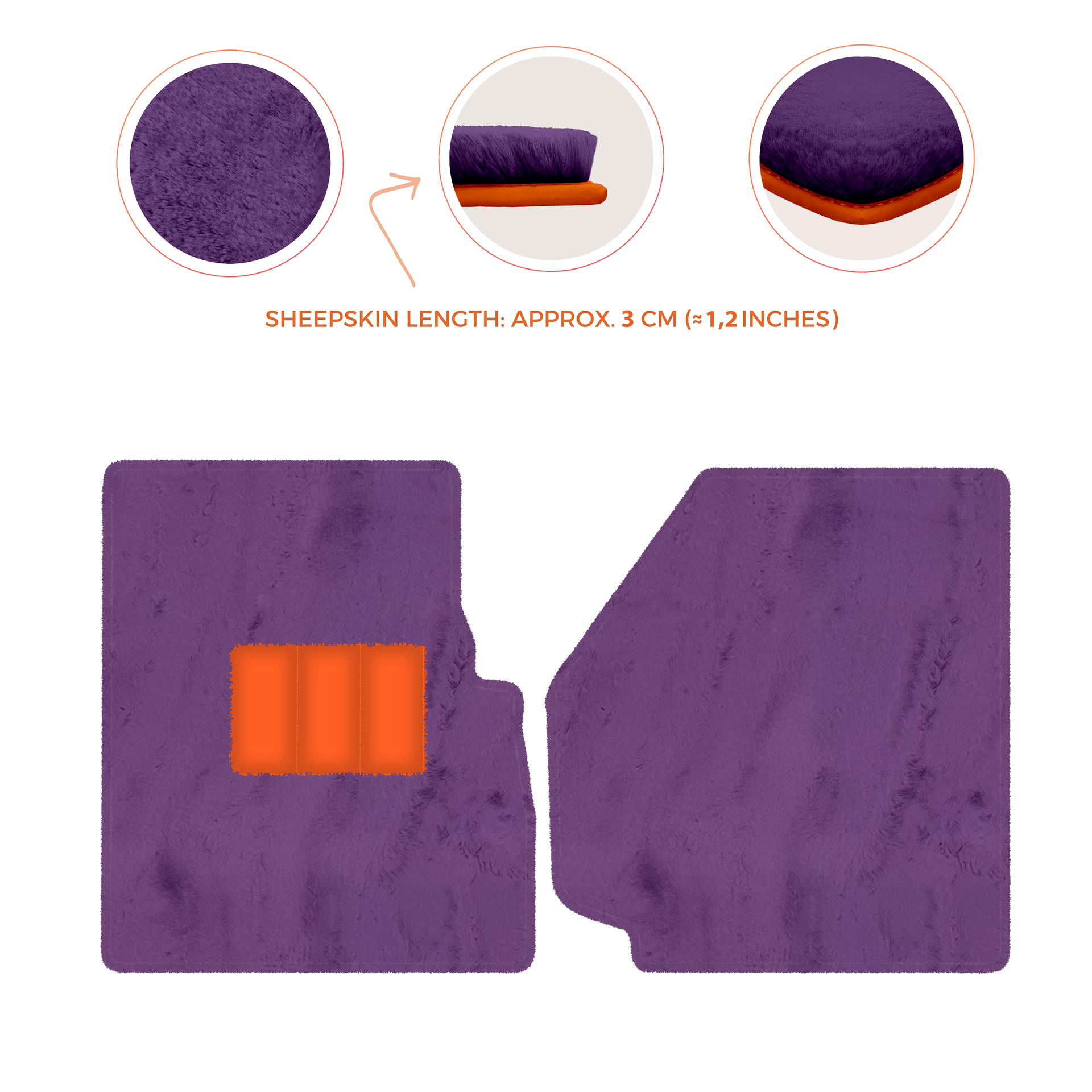 Premium Sheepskin Floor Mats for Land Rover Discovery (2004-2009)