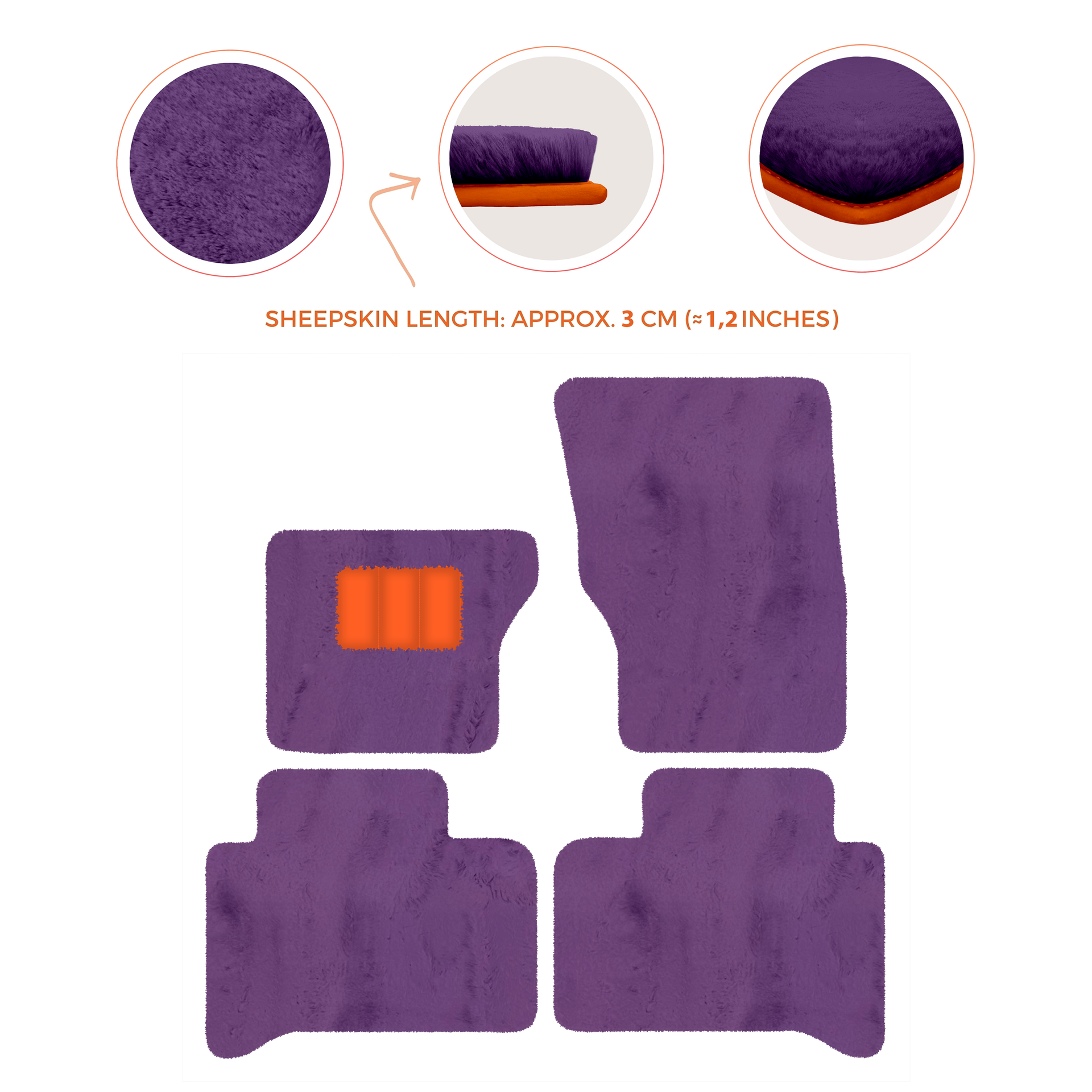 Luxury Sheepskin Floor Mats for Range Rover Velar (2017-2024)