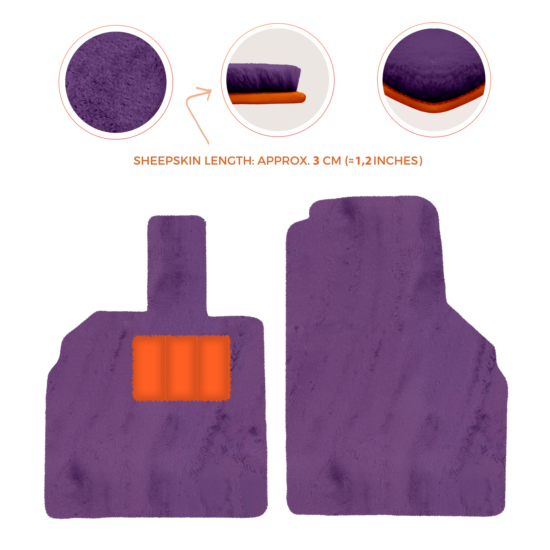 Premium Sheepskin Floor Mats for Lamborghini Aventador (2012-2022)