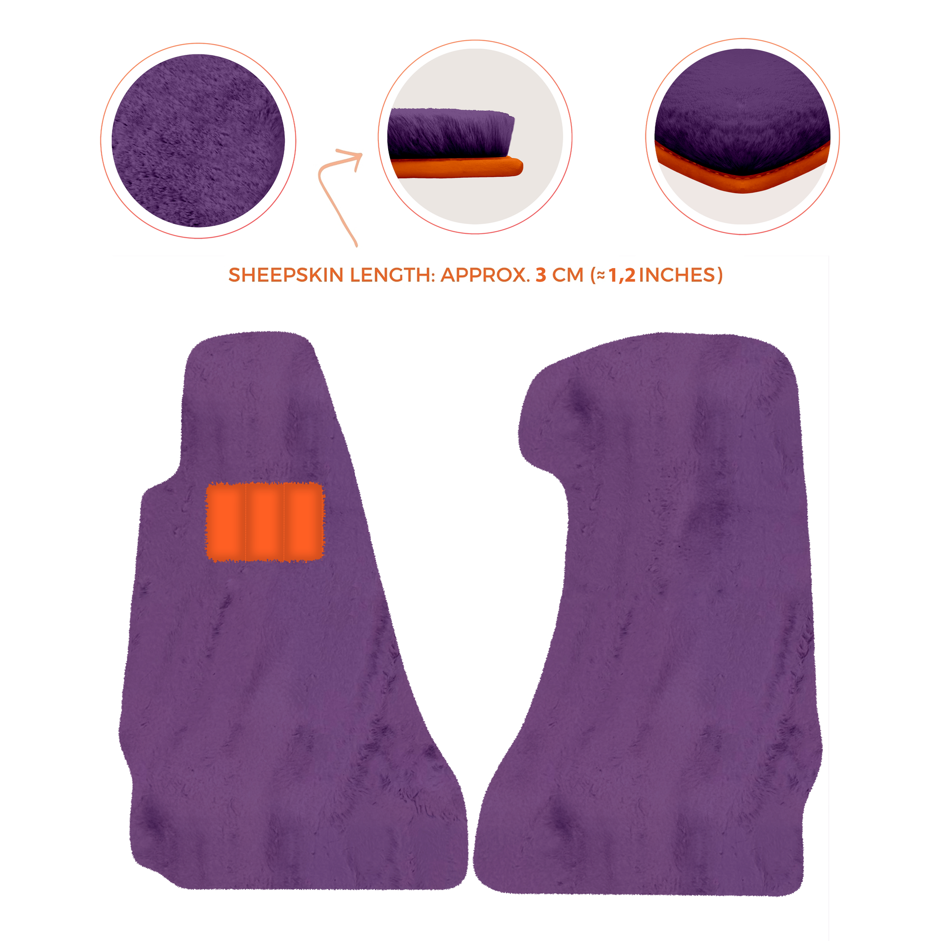 Premium Sheepskin Floor Mats for Aston Martin V8 Vantage (2006-2017)