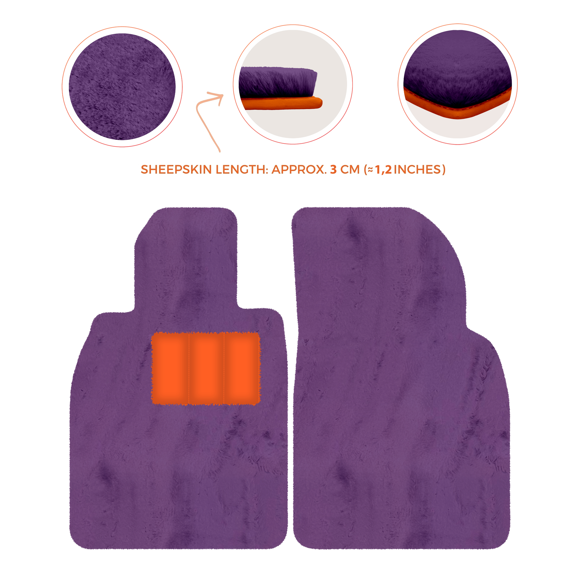 Deluxe Luxury Sheepskin Floor Mats for Porsche 911 SC (1978-1984)