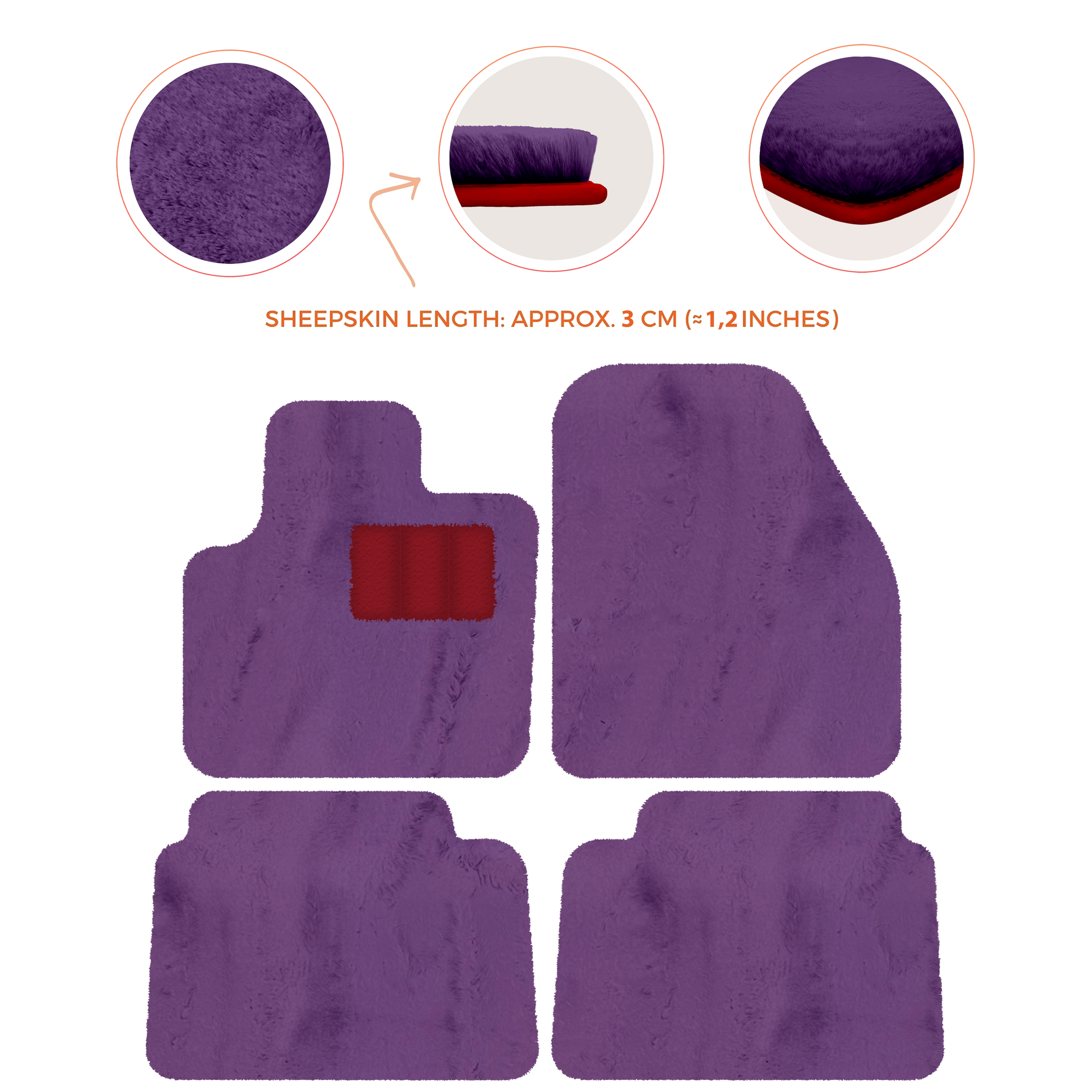 Luxury Sheepskin Floor Mats for Land Rover Discovery Sport (2015-2019)