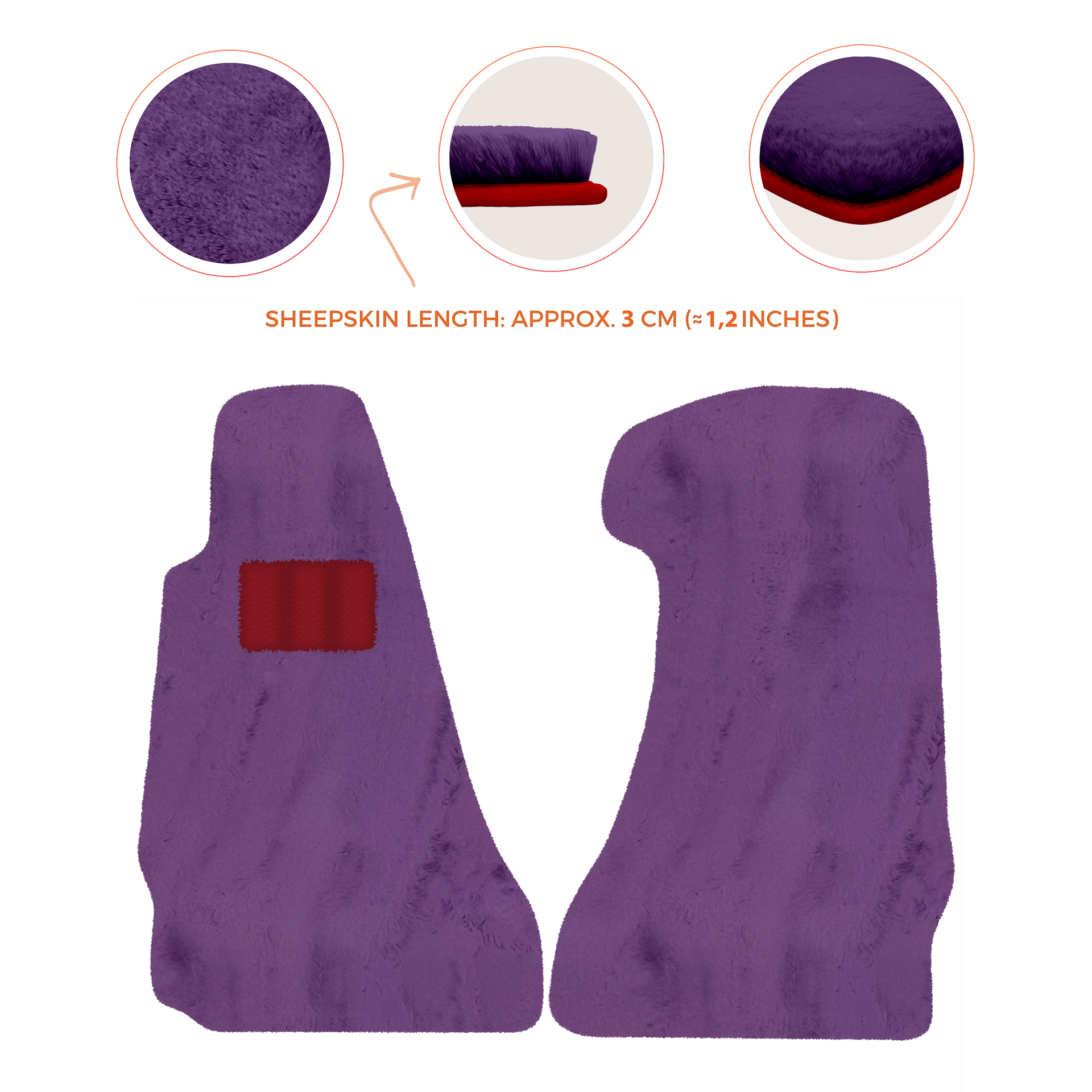 Premium Sheepskin Floor Mats for Aston Martin V8 Vantage (2006-2017)