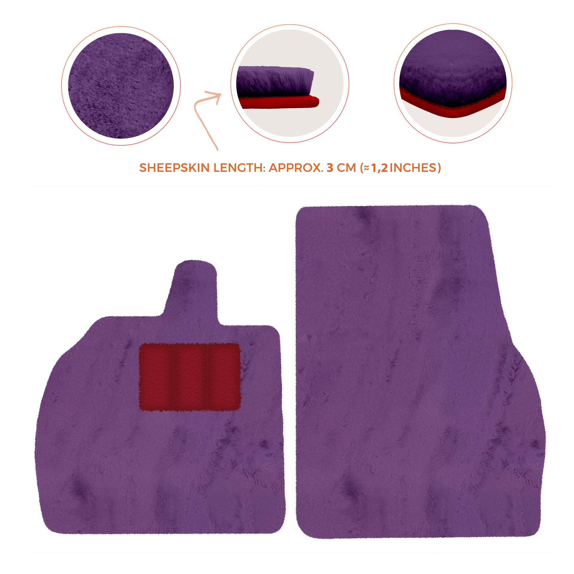 Luxury Sheepskin Floor Mats for Lamborghini Revuelto 2024-2025