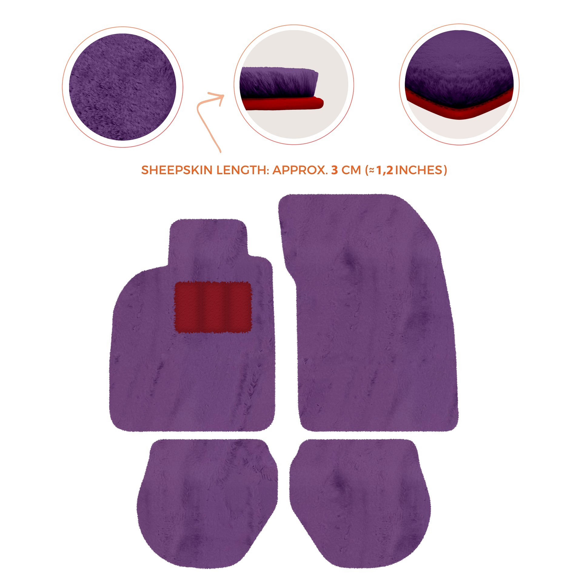 Customizable Leather Floor Mats with Triangle Pattern for Porsche 911 - 993 (1994-1998) - AutoWin