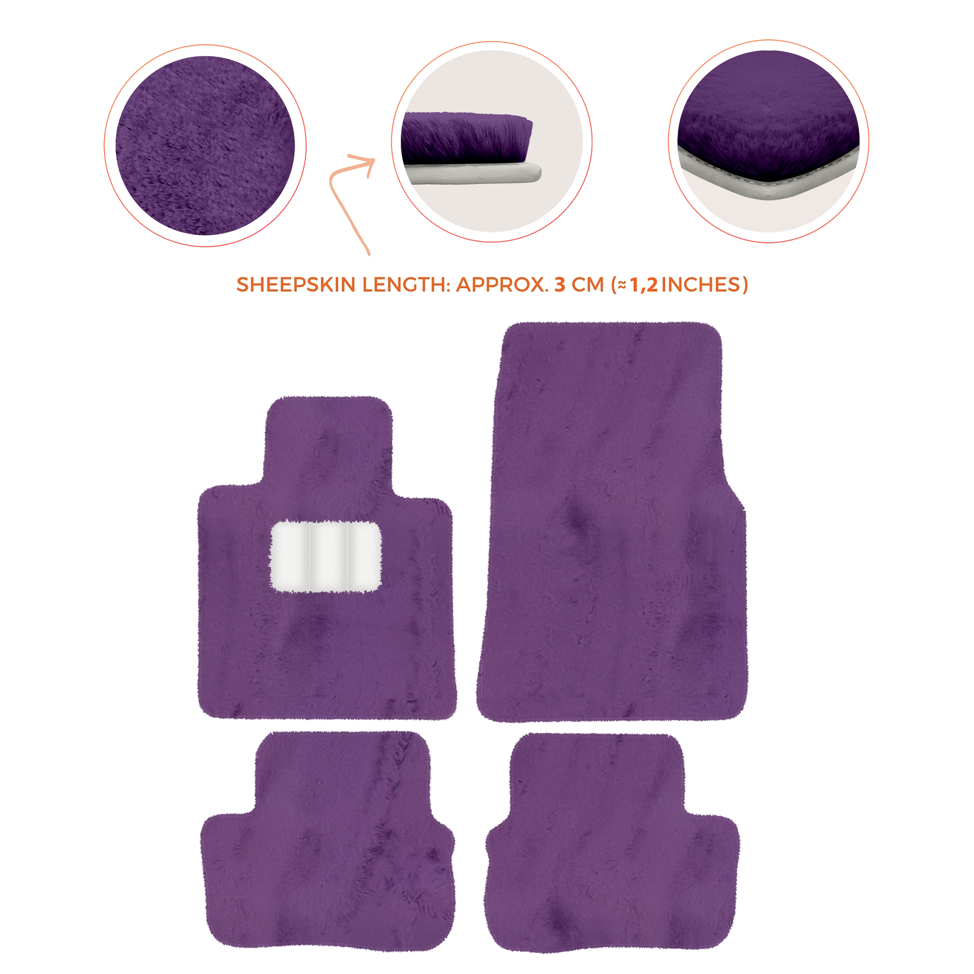 Premium Sheepskin Floor Mats for Rolls-Royce Cullinan (2018-2025)
