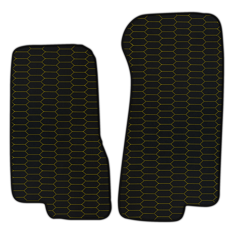 Customizable Leather Floor Mats with Raptor Hex Pattern for Aston Martin DB7 (1994-2003) Coupe