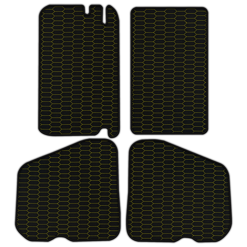 Customizable Leather Floor Mats with Raptor Hex Pattern for Rolls Royce Shadow (1965-1977)