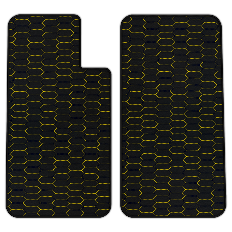 Customizable Leather Floor Mats with Raptor Hex Pattern for Porsche 550 (1953–1956)