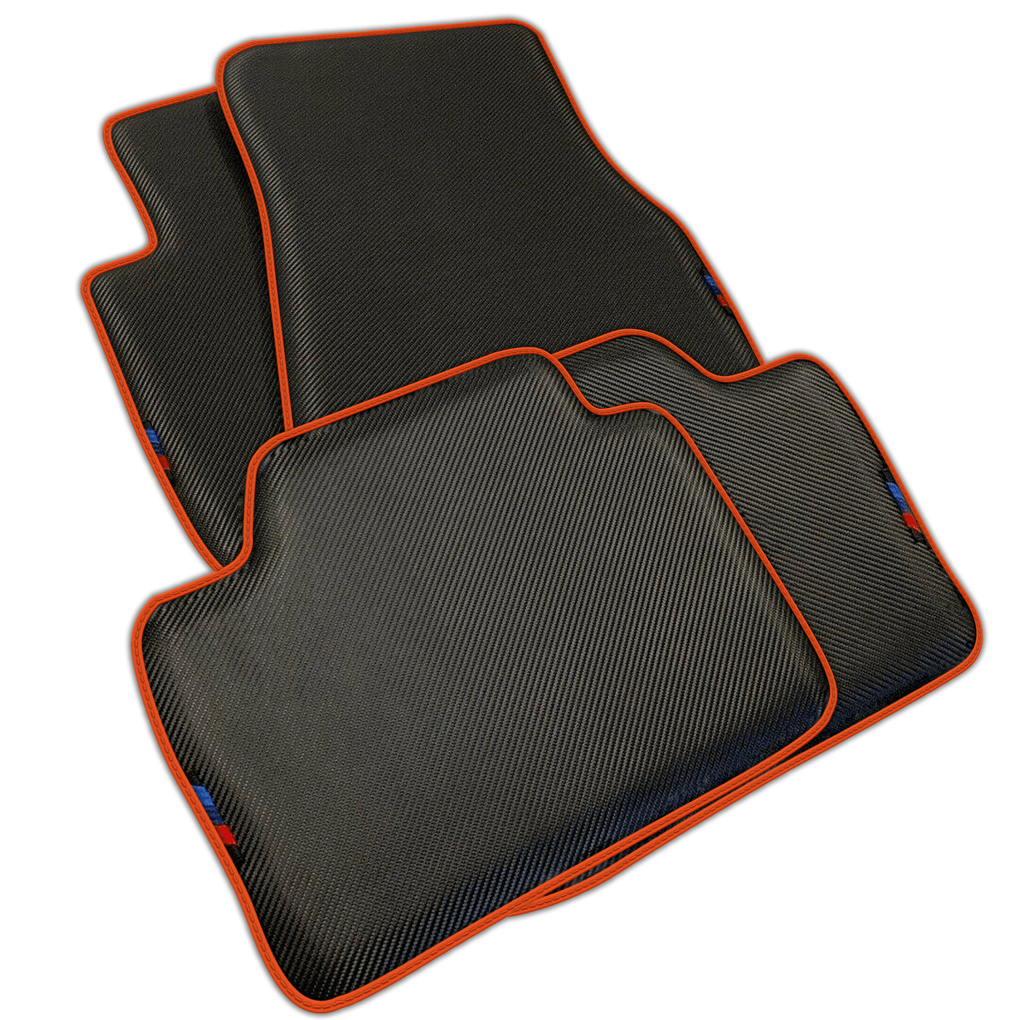Black Carbon Fiber Floor Mats for BMW 1 Series E81 3-door Hatchback 2006-2011 | Various Trim Colors