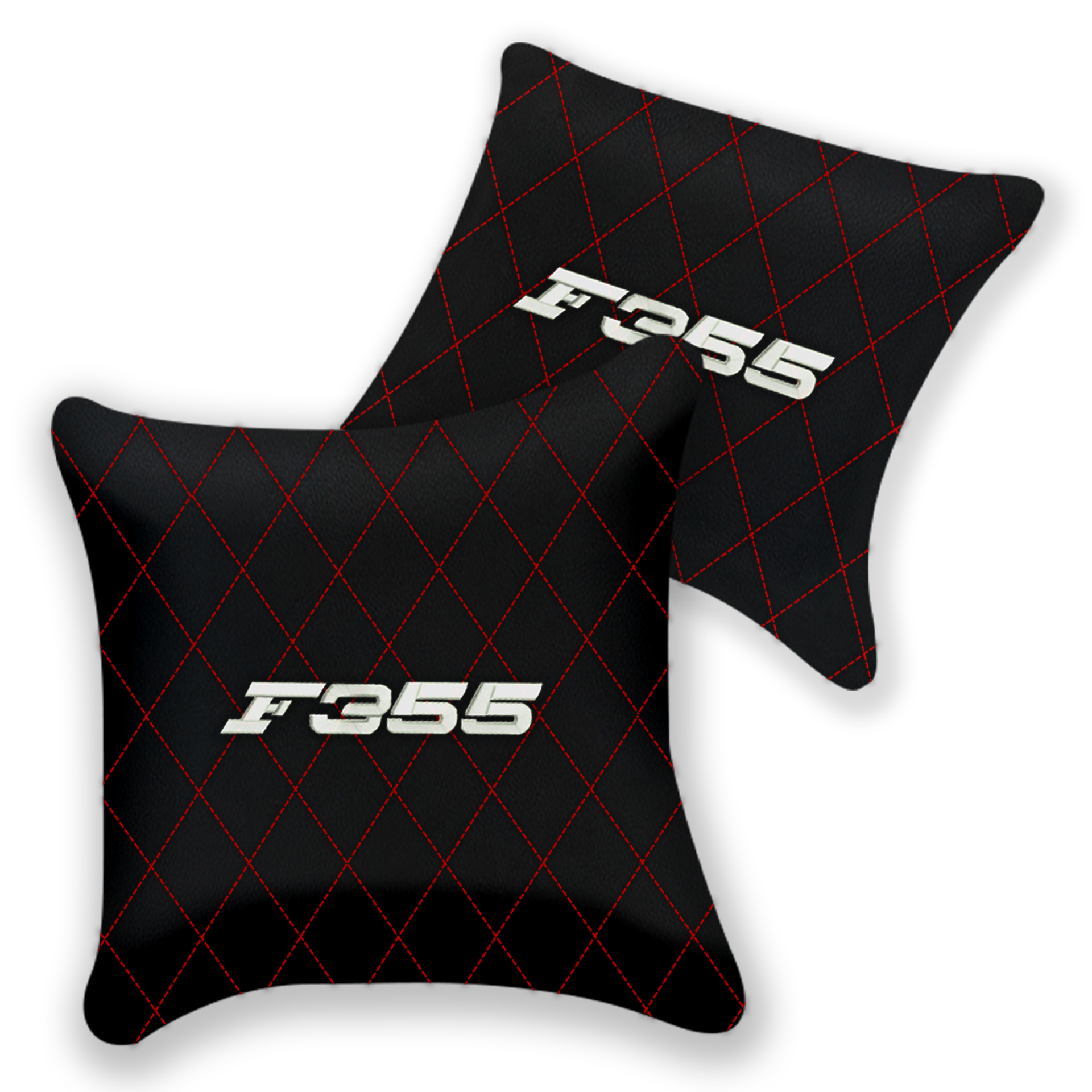 Customizable Black Leather Pillows for Ferrari 488 Spider 2016-2022