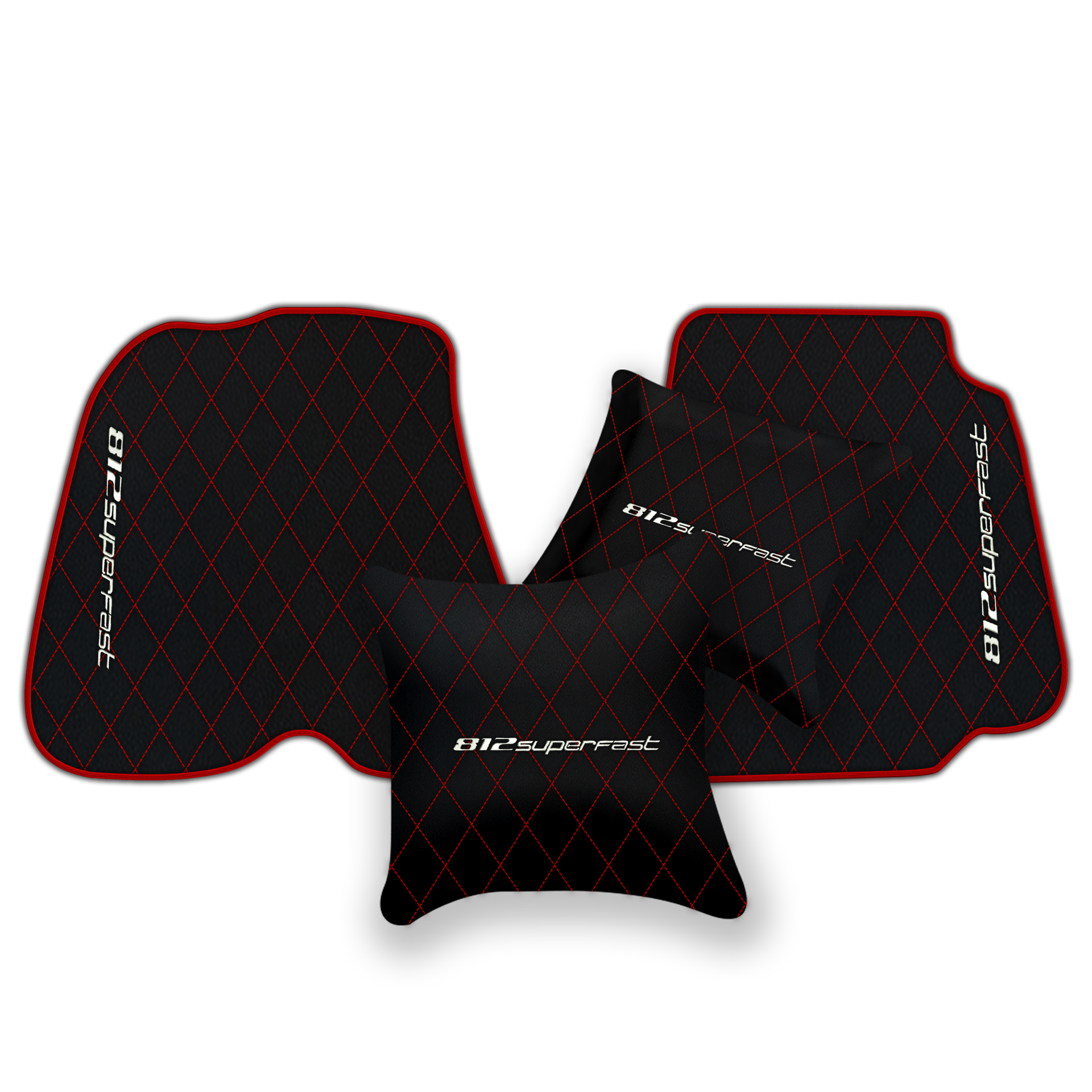 Premium Black Leather Floor Mats for Ferrari F12 (2012-2022)