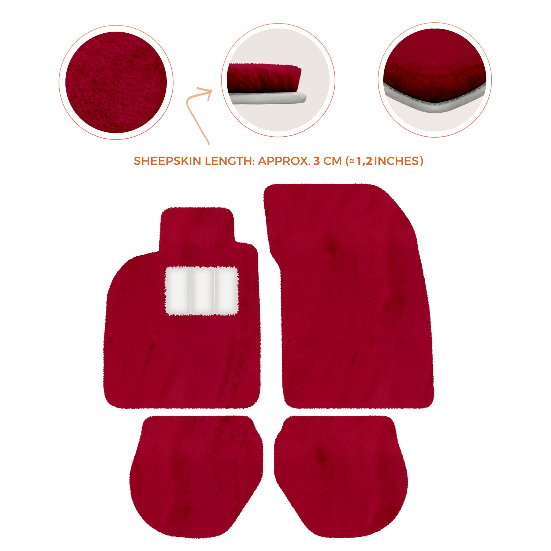 Customizable Leather Floor Mats with Triangle Pattern for Porsche 911 - 993 (1994-1998) - AutoWin