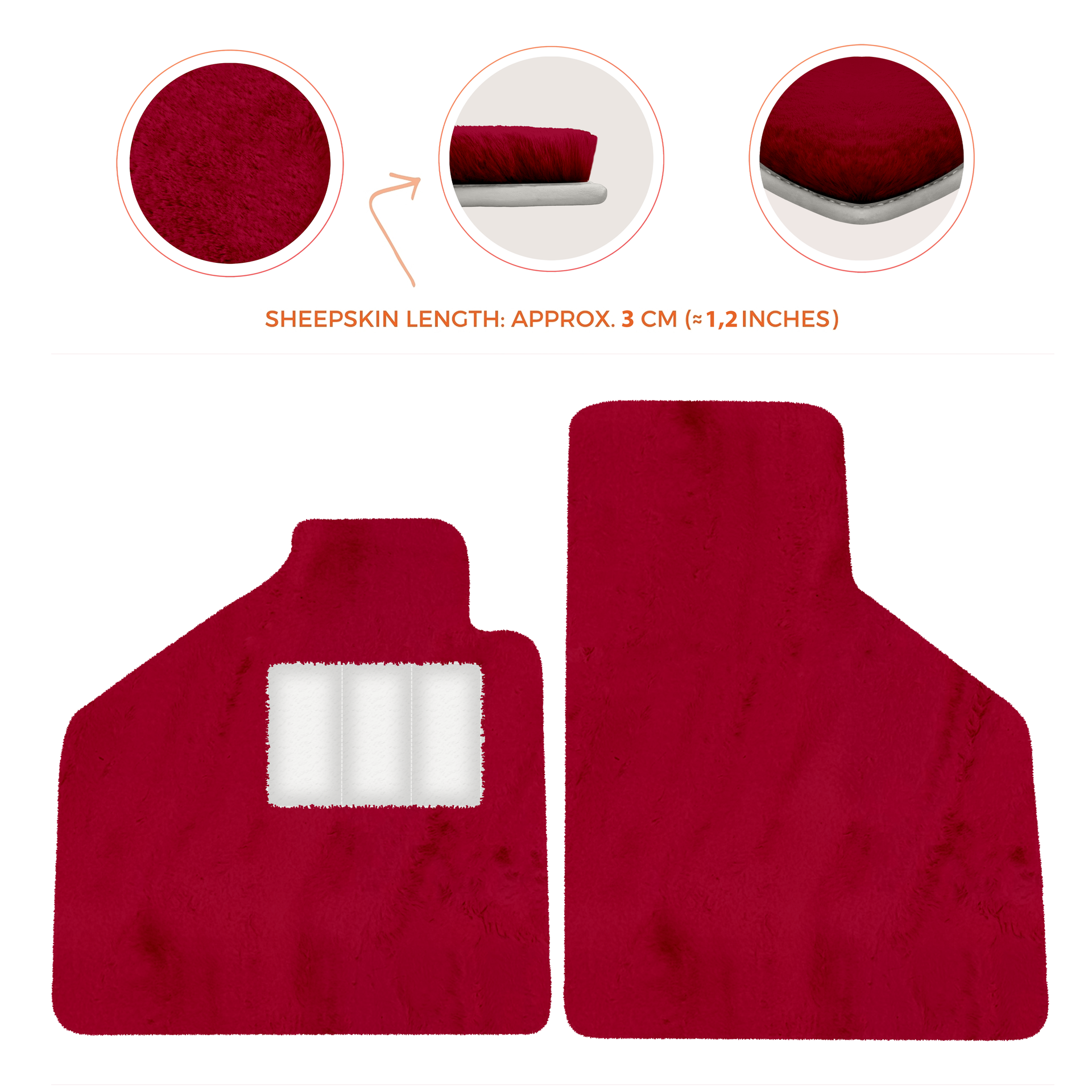 Premium Sheepskin Floor Mats for Lamborghini Aventador (2012-2022)