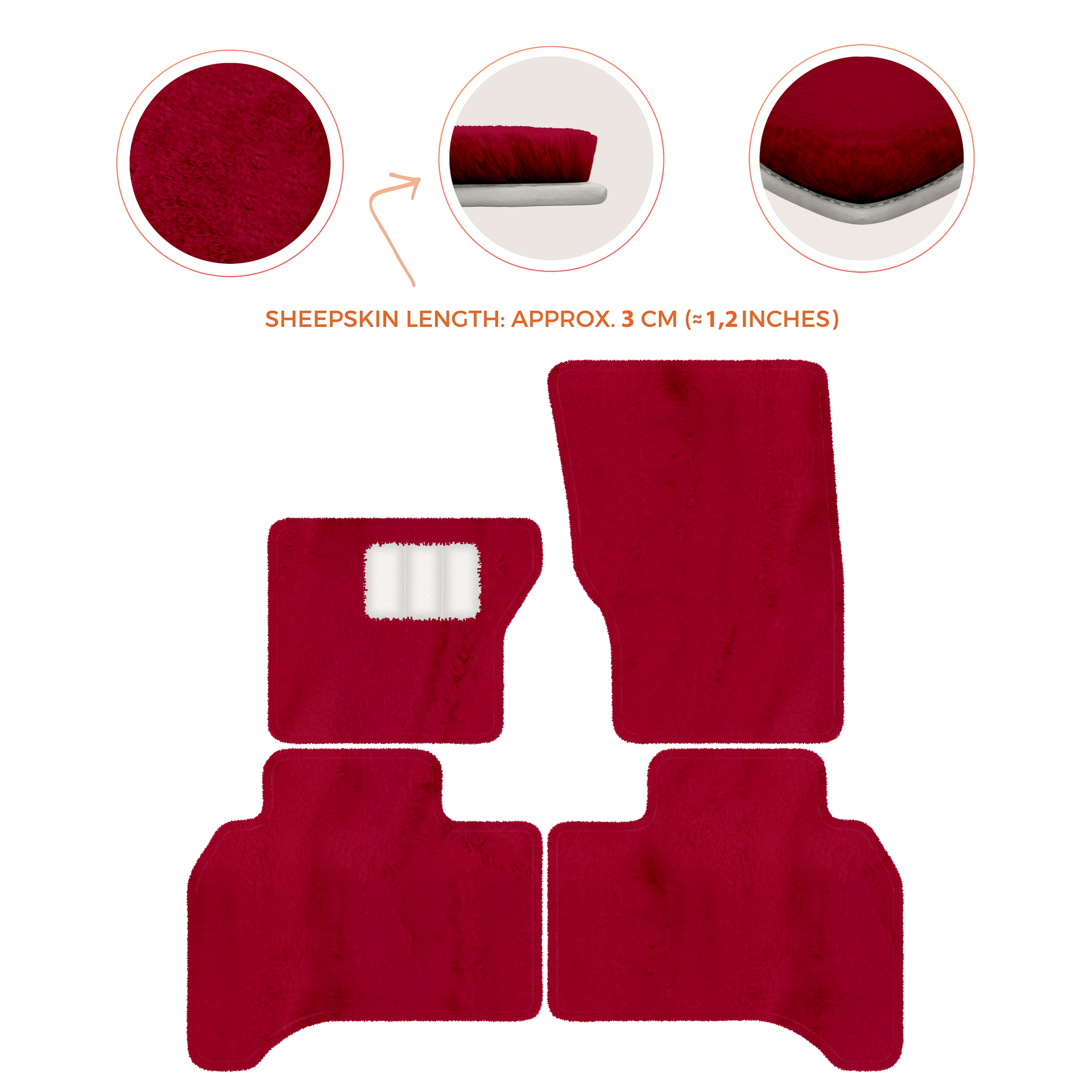 Premium Sheepskin Floor Mats for Range Rover Vehicles (2012-2022)