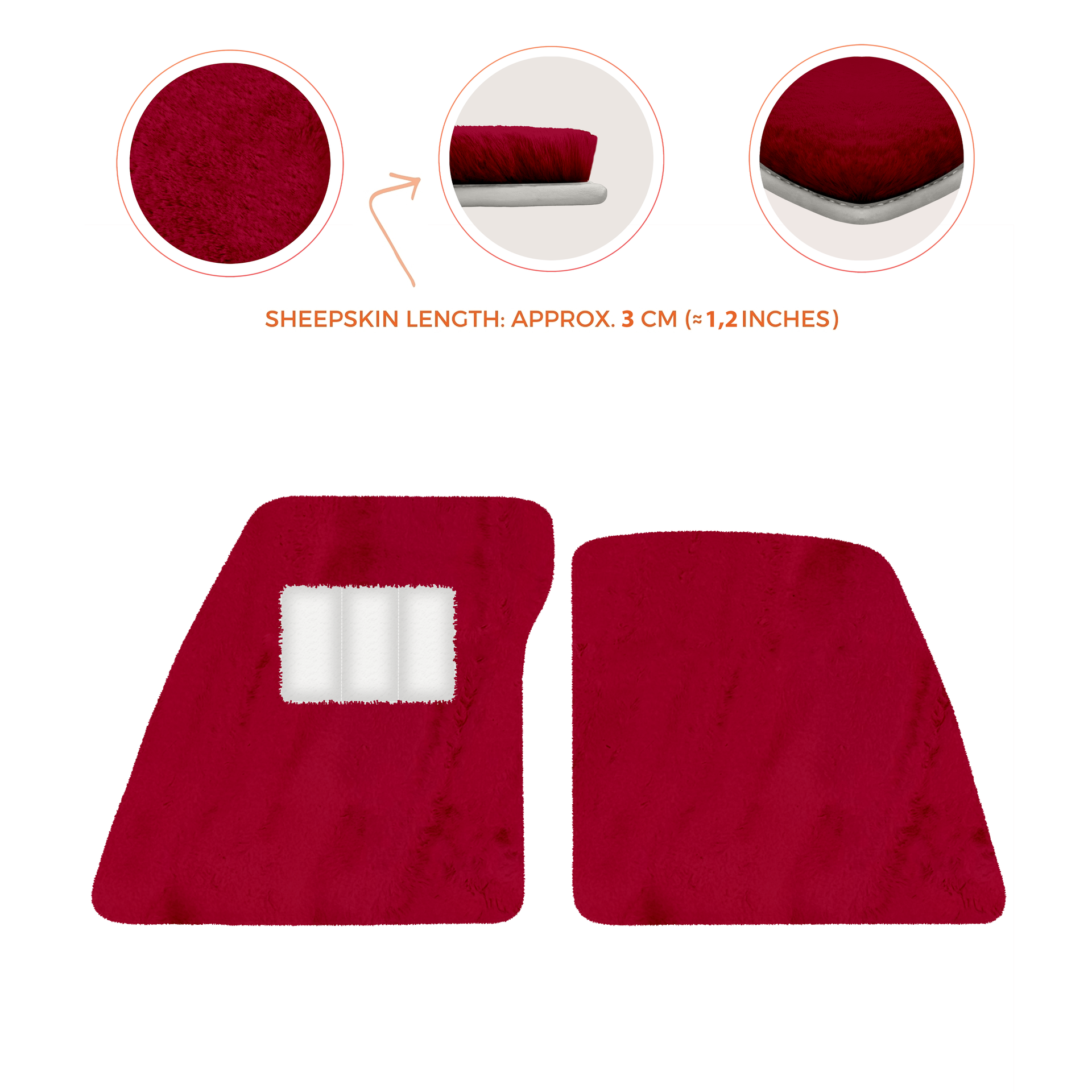 Premium Sheepskin Floor Mats for Ferrari 296 GTS (2022-2025)