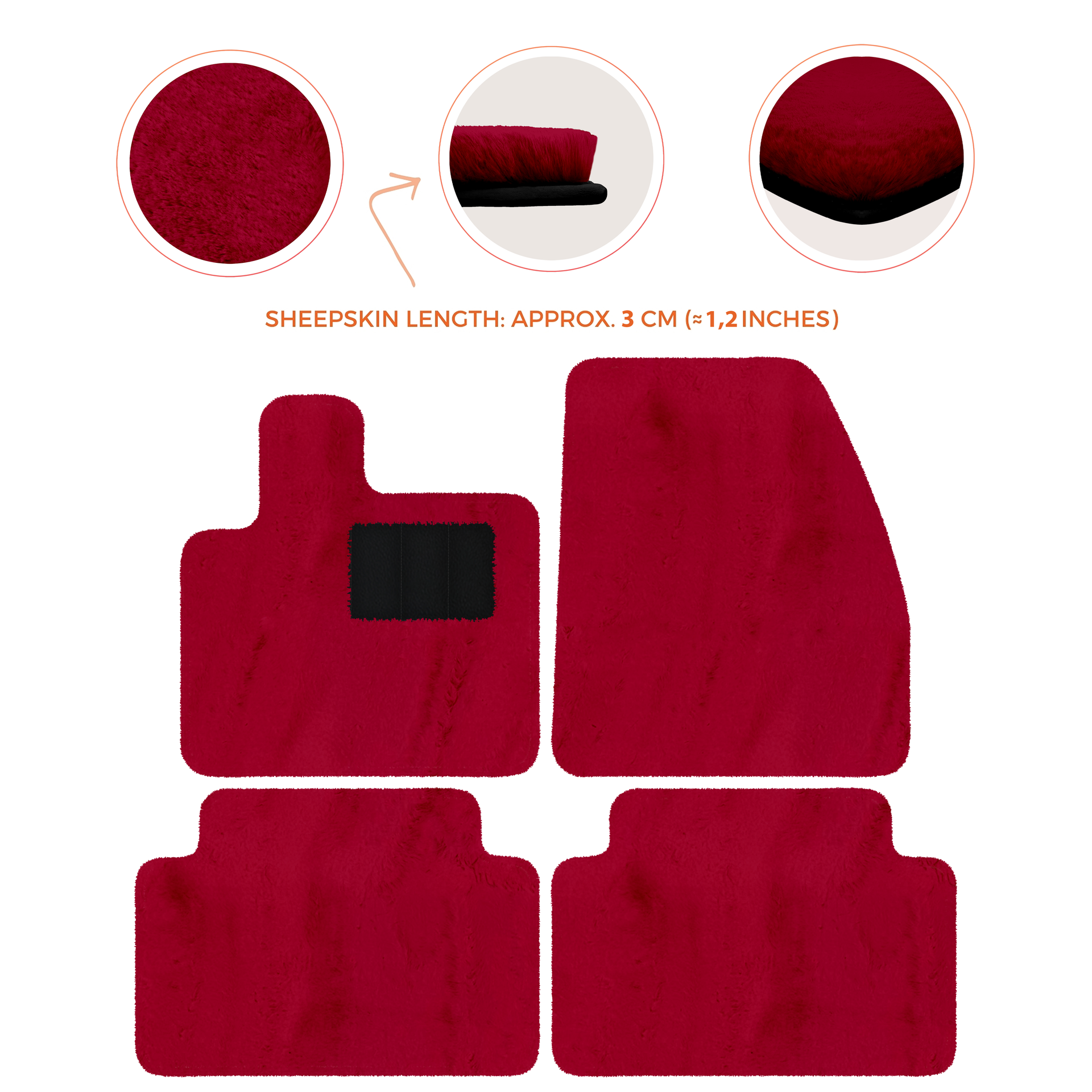 Premium Sheepskin Floor Mats for Range Rover Evoque (2016-2024)