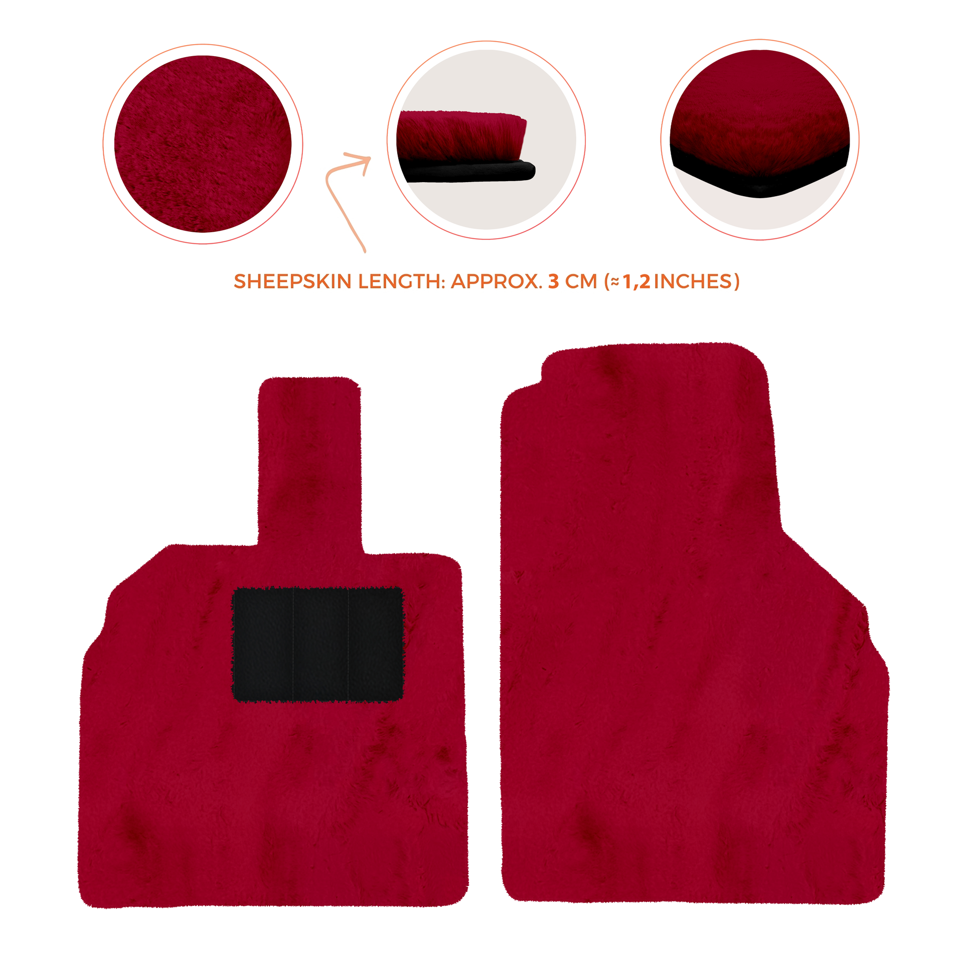 Premium Sheepskin Floor Mats for Lamborghini Aventador (2012-2022)