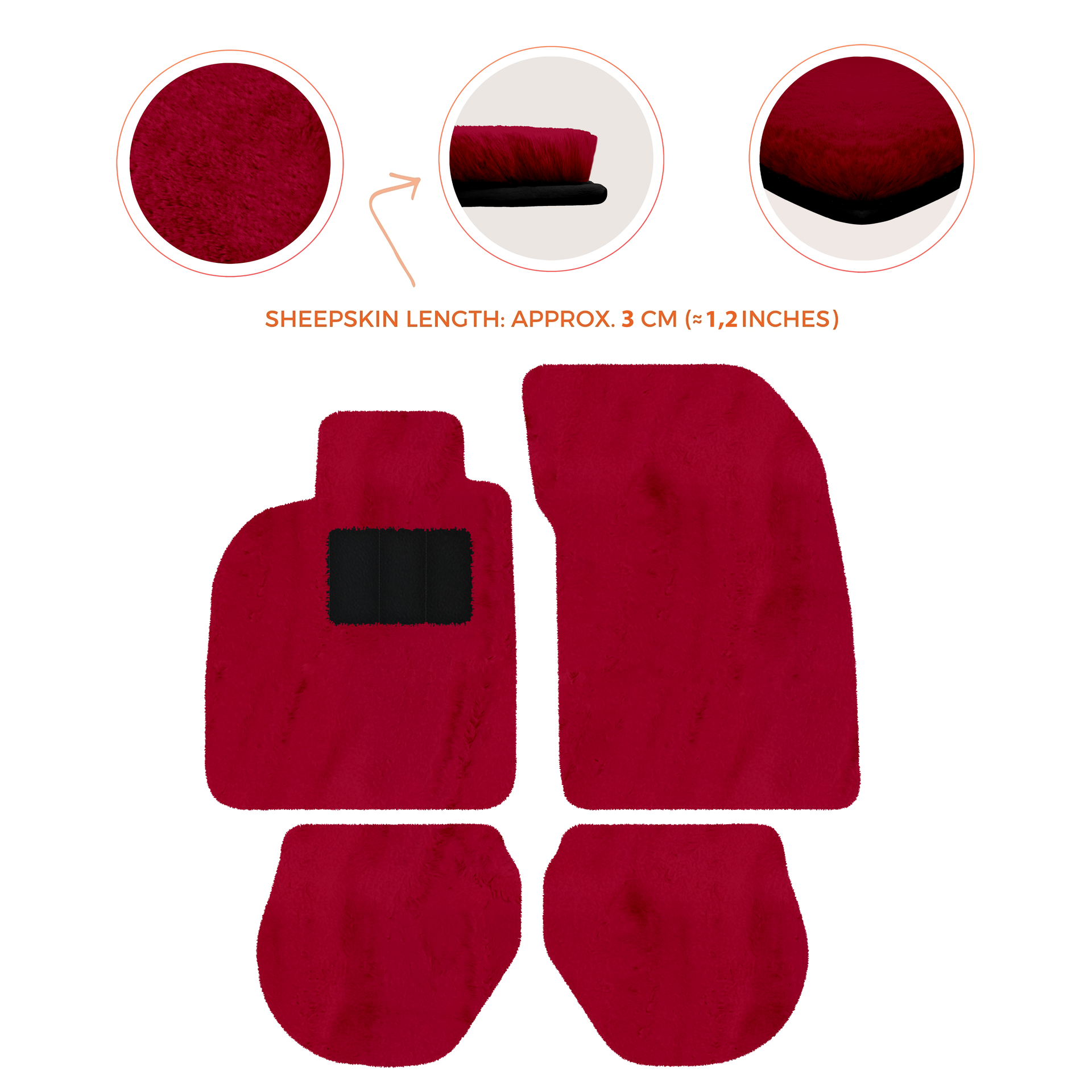 Customizable Leather Floor Mats with Triangle Pattern for Porsche 911 - 993 (1994-1998) - AutoWin