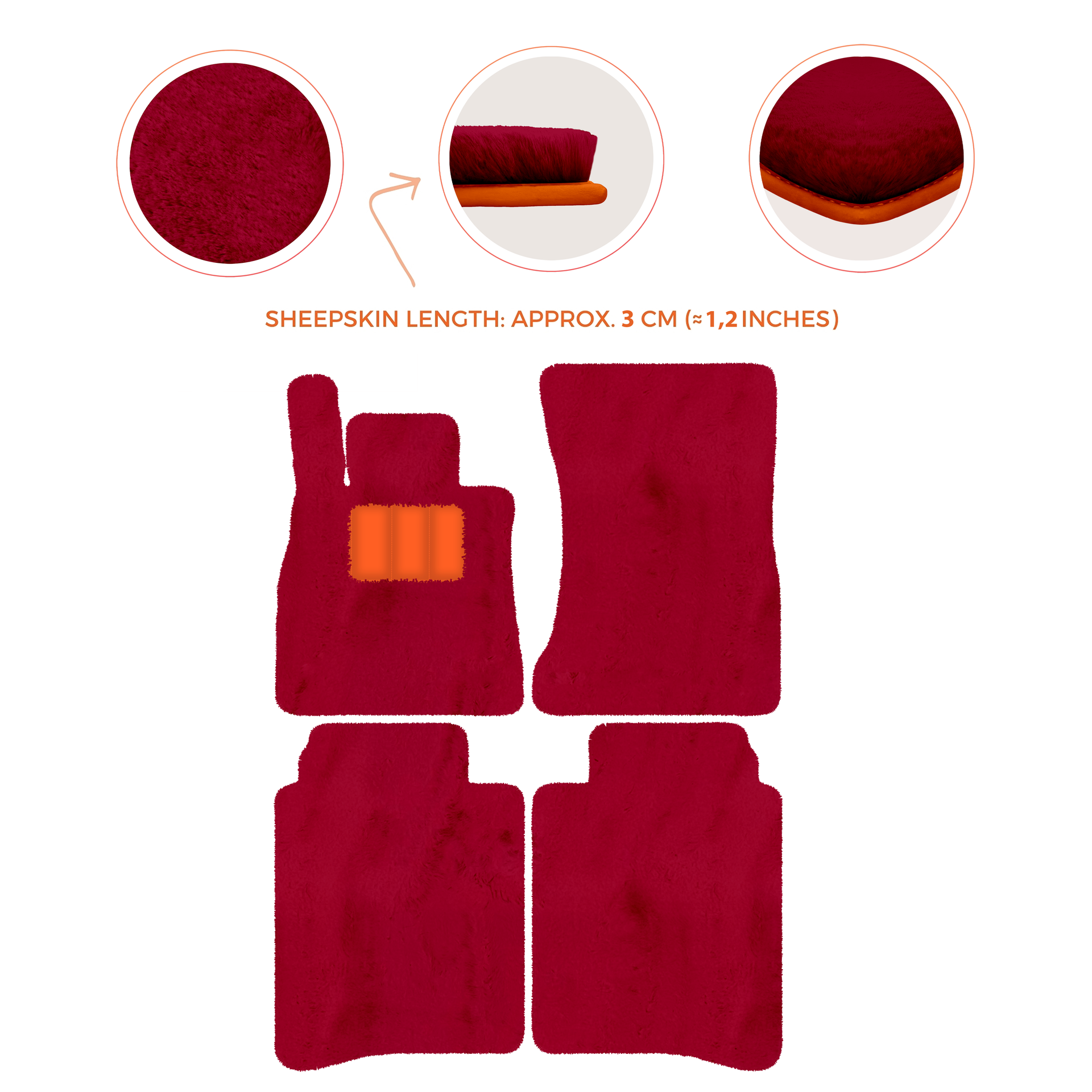 Luxury Sheepskin Floor Mats for Mercedes-Benz S-Class X222 | 2015-2021