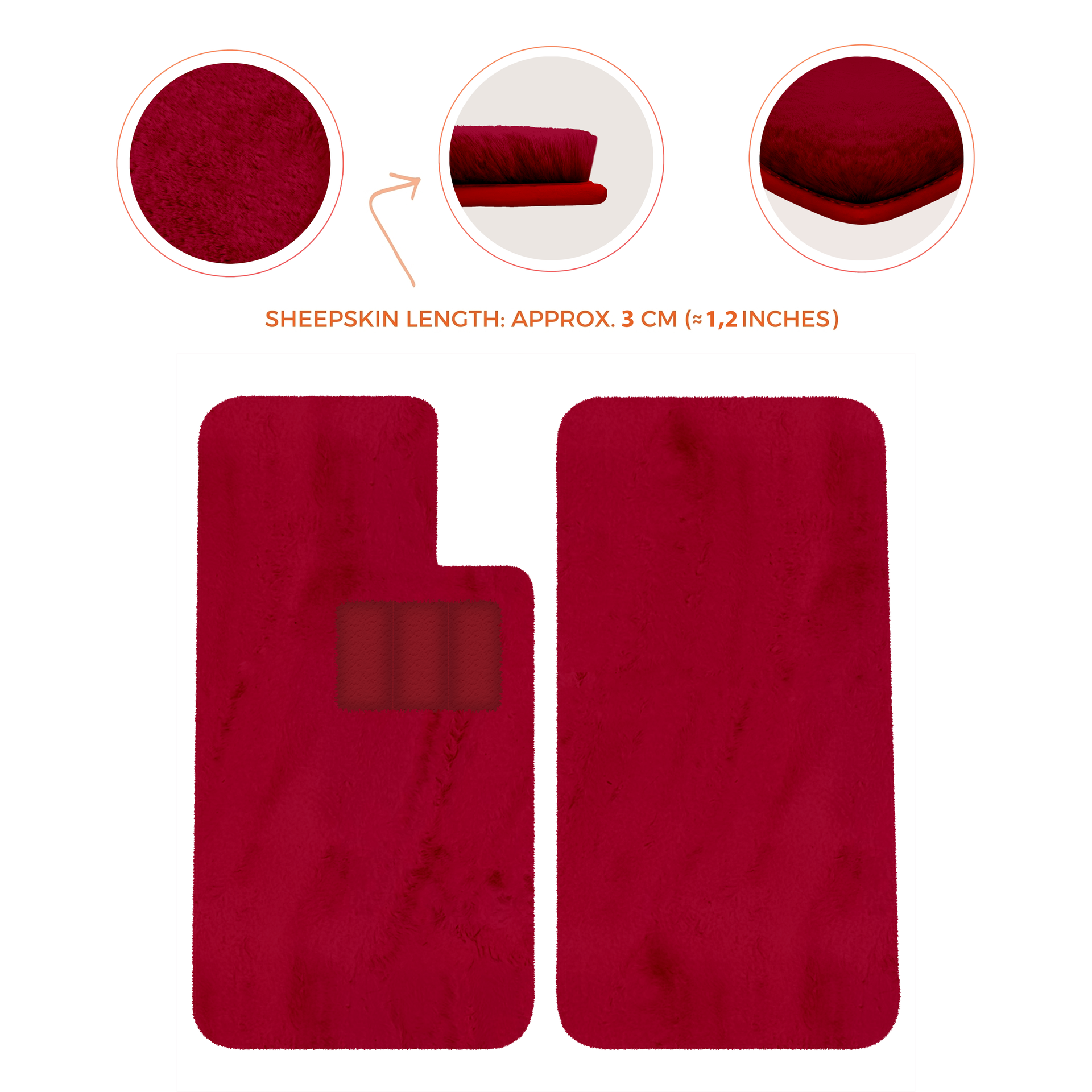 Premium Sheepskin Floor Mats for Aston Martin V8 Virage (1989-1995) Coupe