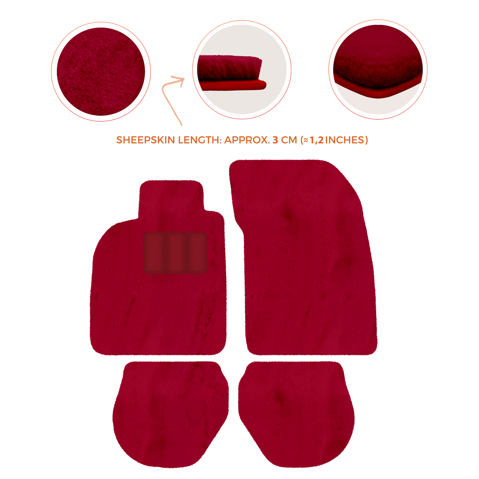 Customizable Leather Floor Mats with Triangle Pattern for Porsche 911 - 993 (1994-1998) - AutoWin