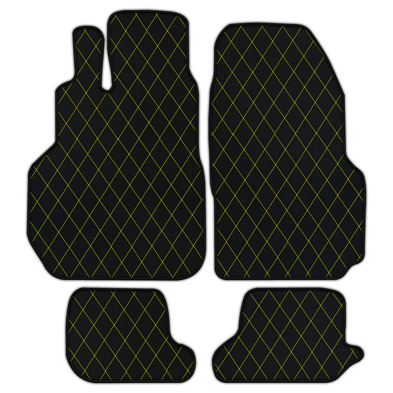 Customizable Leather Floor Mats with Single Diamond Pattern for Nissan GT-R (2009-2023)