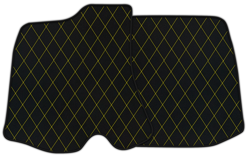 Customizable Leather Floor Mats with Single Diamond Pattern for Ferrari Roma (2021–2024)