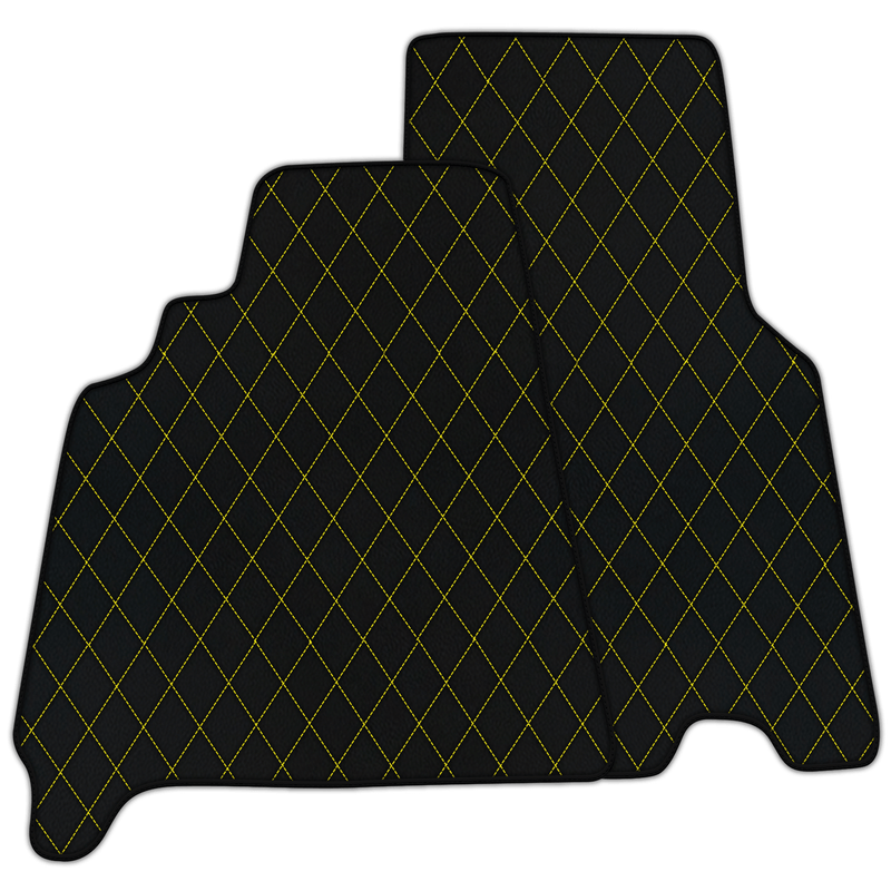 Customizable Leather Floor Mats with Single Diamond Pattern for Ferrari 550 Maranello (1996-2002)
