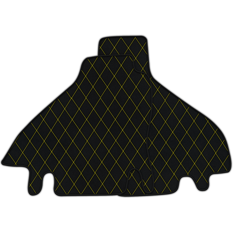 Customizable Leather Floor Mats with Single Diamond Pattern for Ferrari Testarossa (1984-1996)