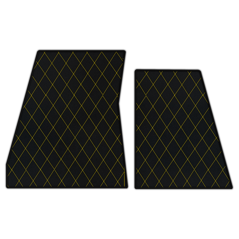 Customizable Leather Floor Mats with Single Diamond Pattern for Ferrari F80 (2025–2026)