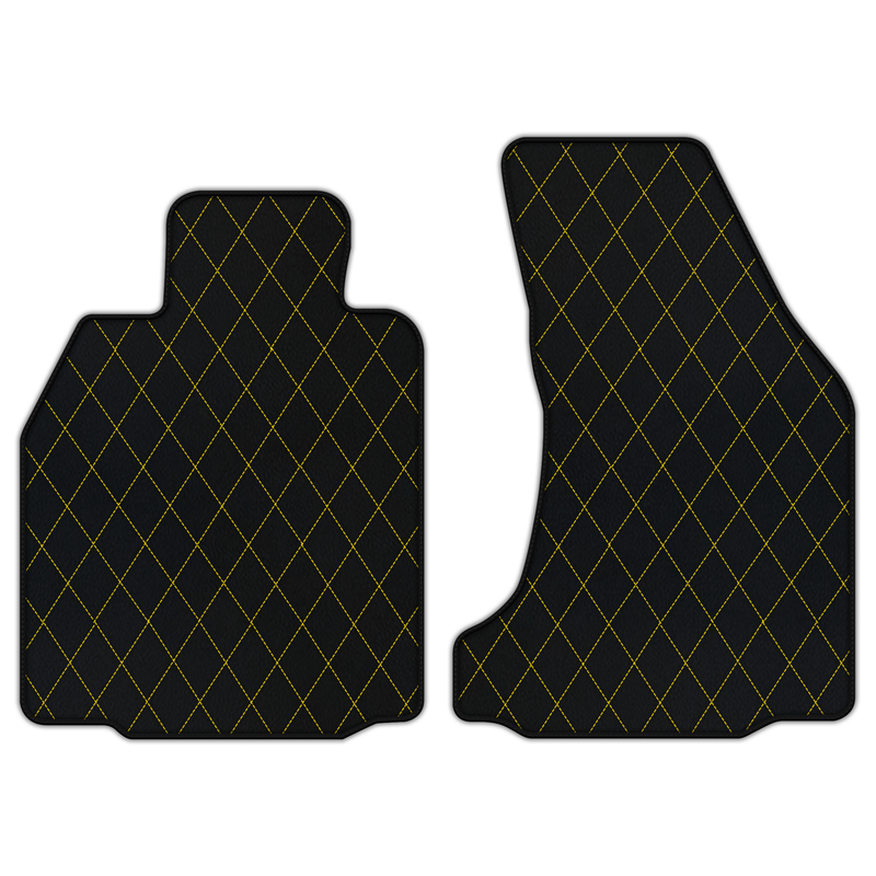 Customizable Leather Floor Mats with Single Diamond Pattern for Porsche Porsche 987 Cayman (2009-2012)