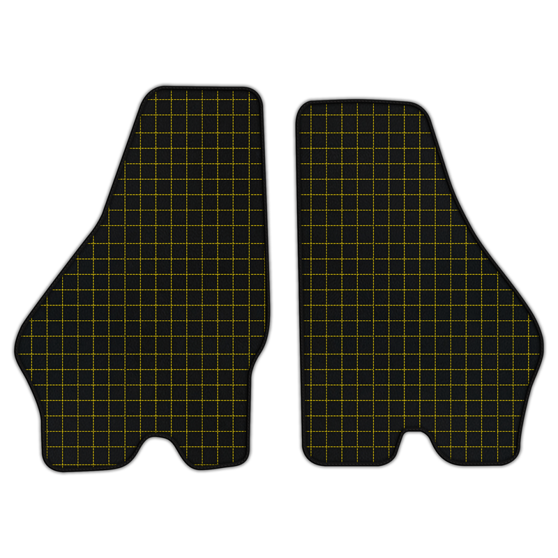 Customizable Leather Floor Mats with Square Pattern for Lamborghini Jalpa (1981-1988)