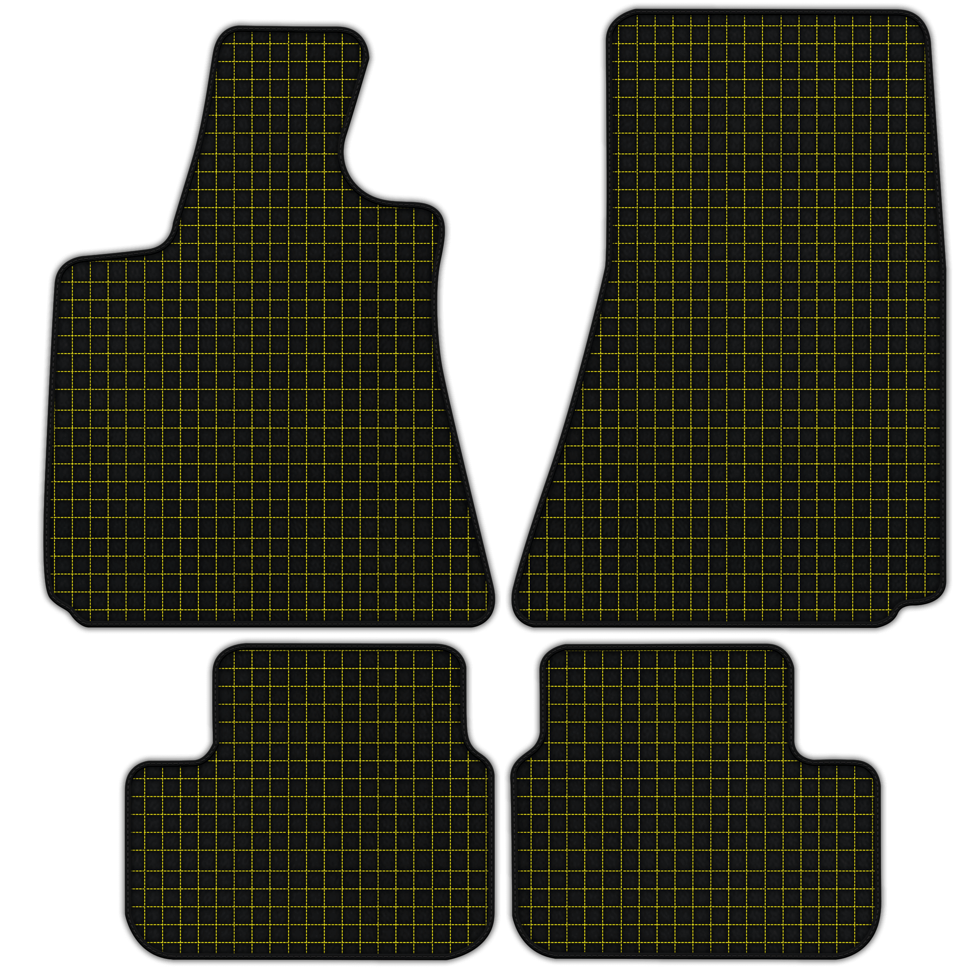Customizable Leather Floor Mats with Square Pattern for Maserati Ghibli (2013-2022)