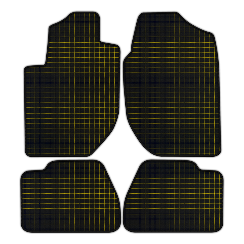 Customizable Leather Floor Mats with Square Pattern for Land Rover Freelander (2003-2007)